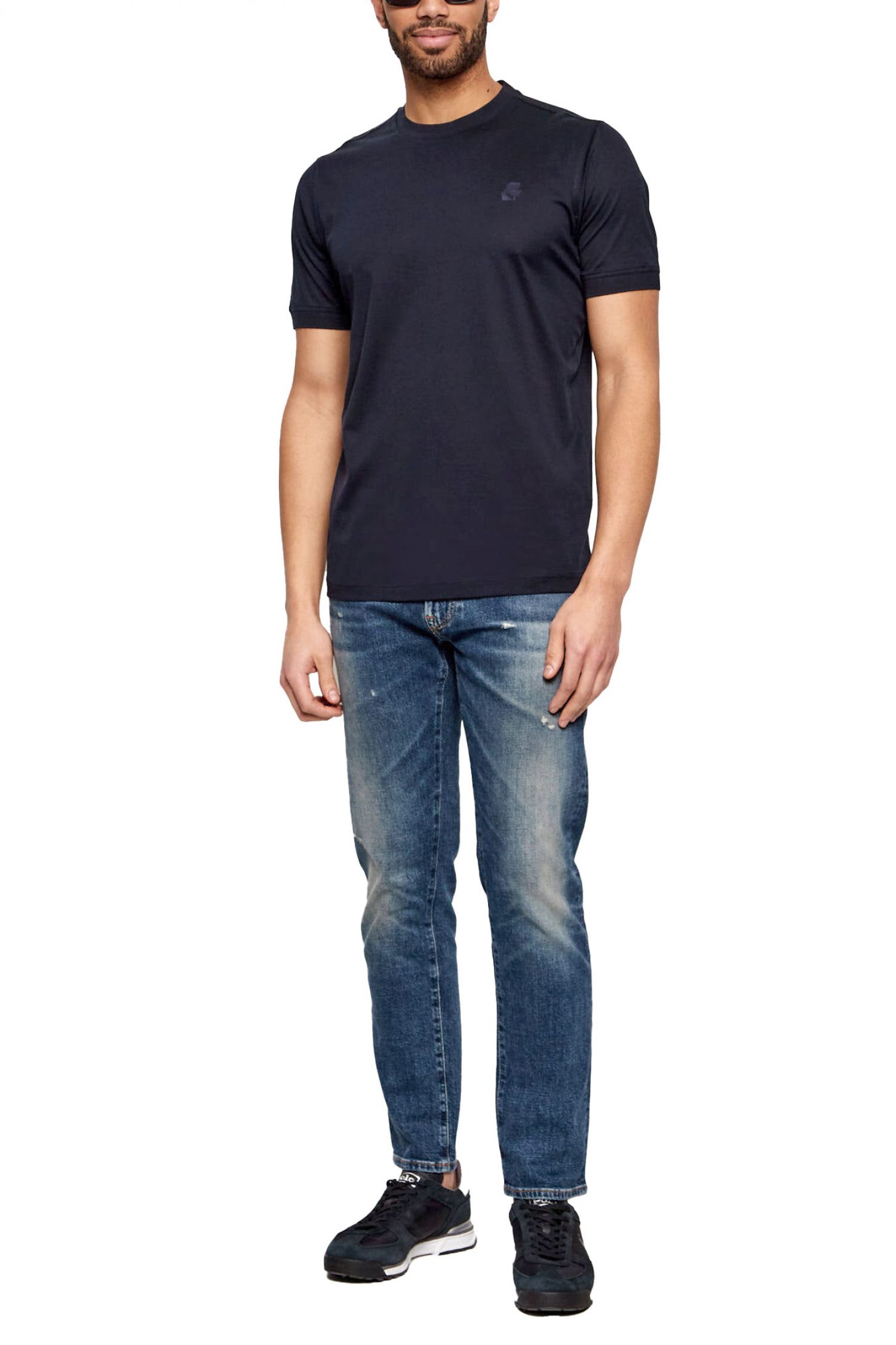 KARL LAGERFELD T-SHIRT LOGO ΜΠΛΕ