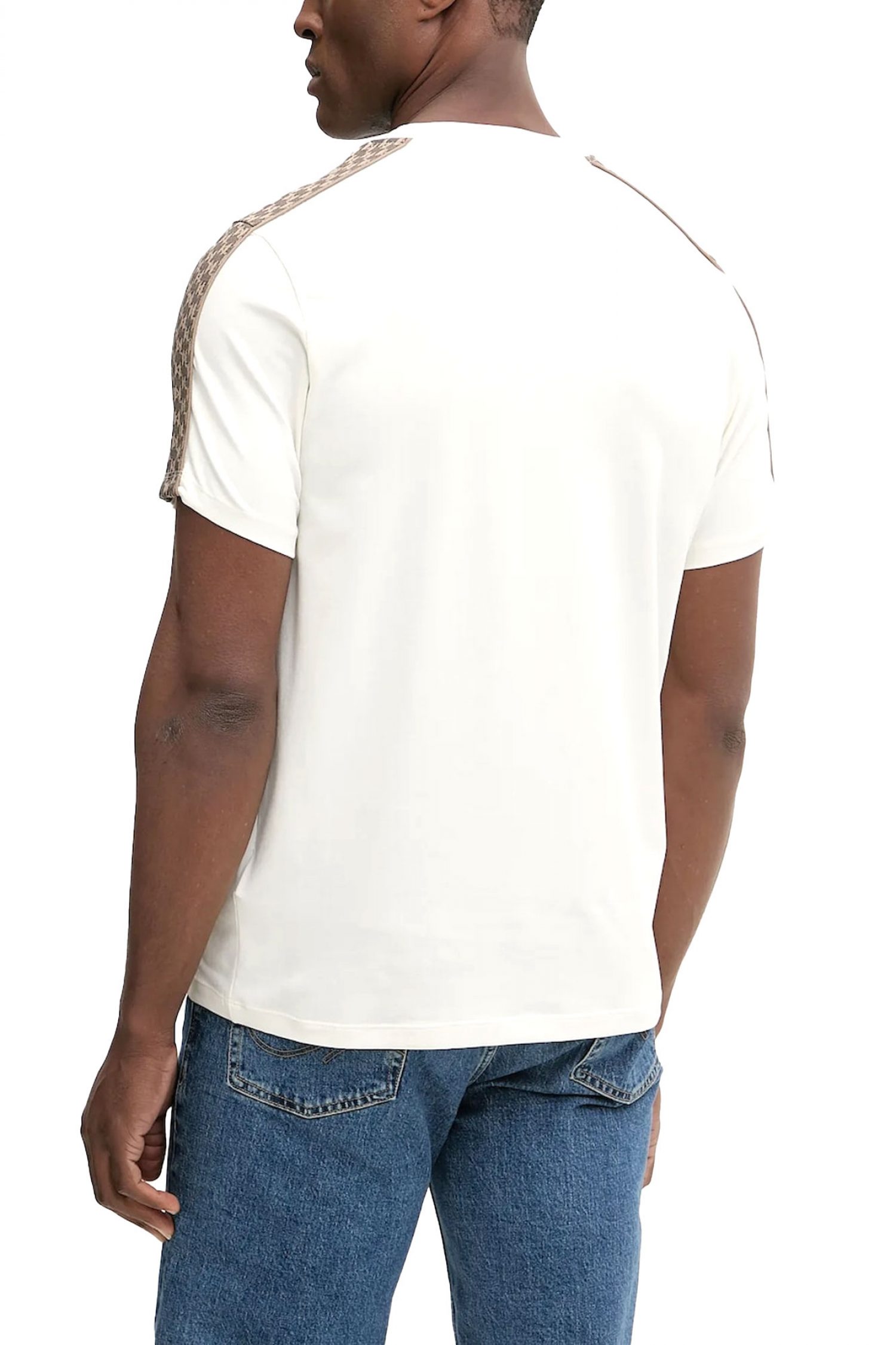 KARL LAGERFELD T-SHIRT CREW NECK LOGO ΕΚΡΟΥ