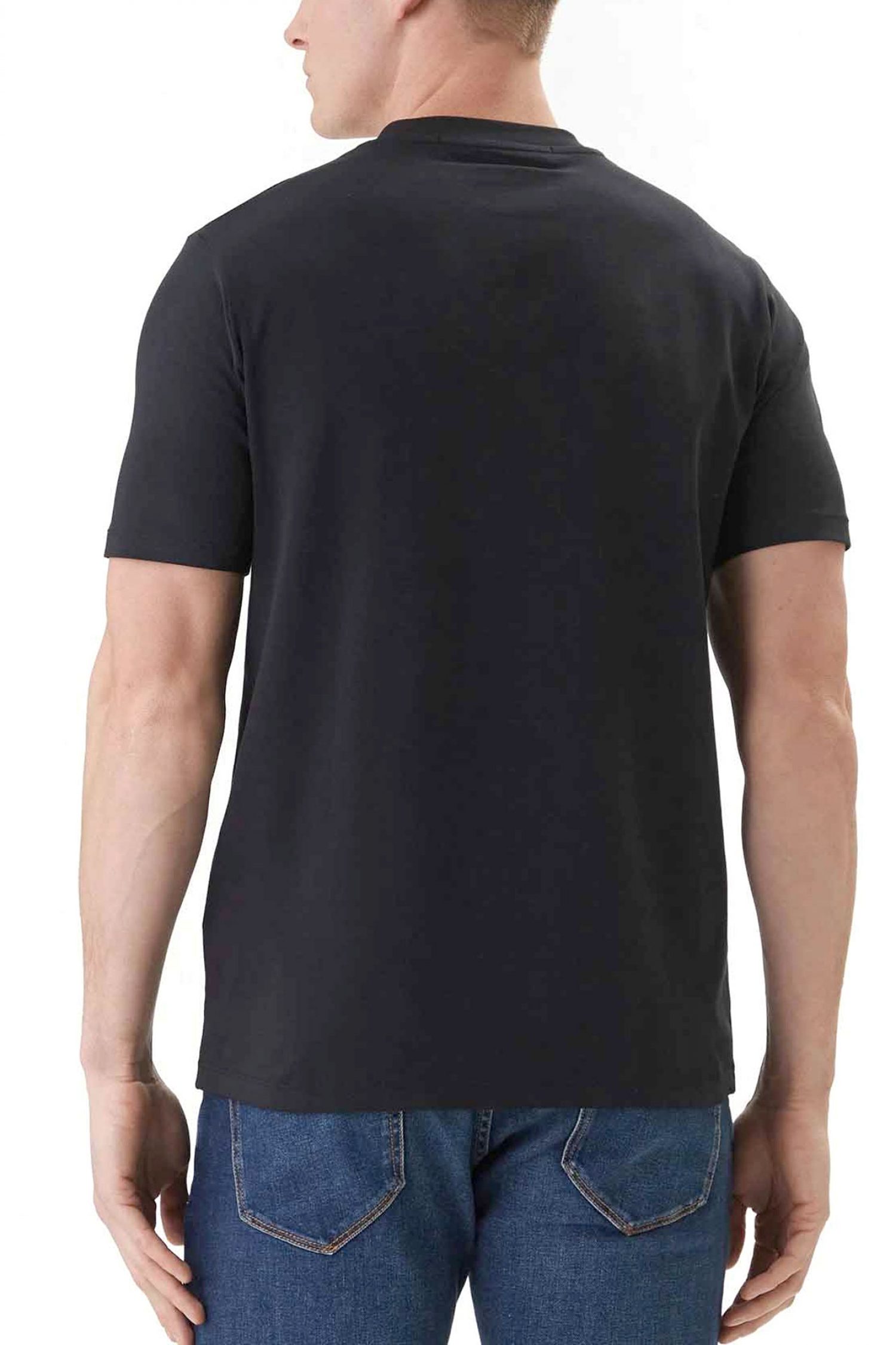 KARL LAGERFELD T-SHIRT CREW NECK LOGO ΜΠΛΕ