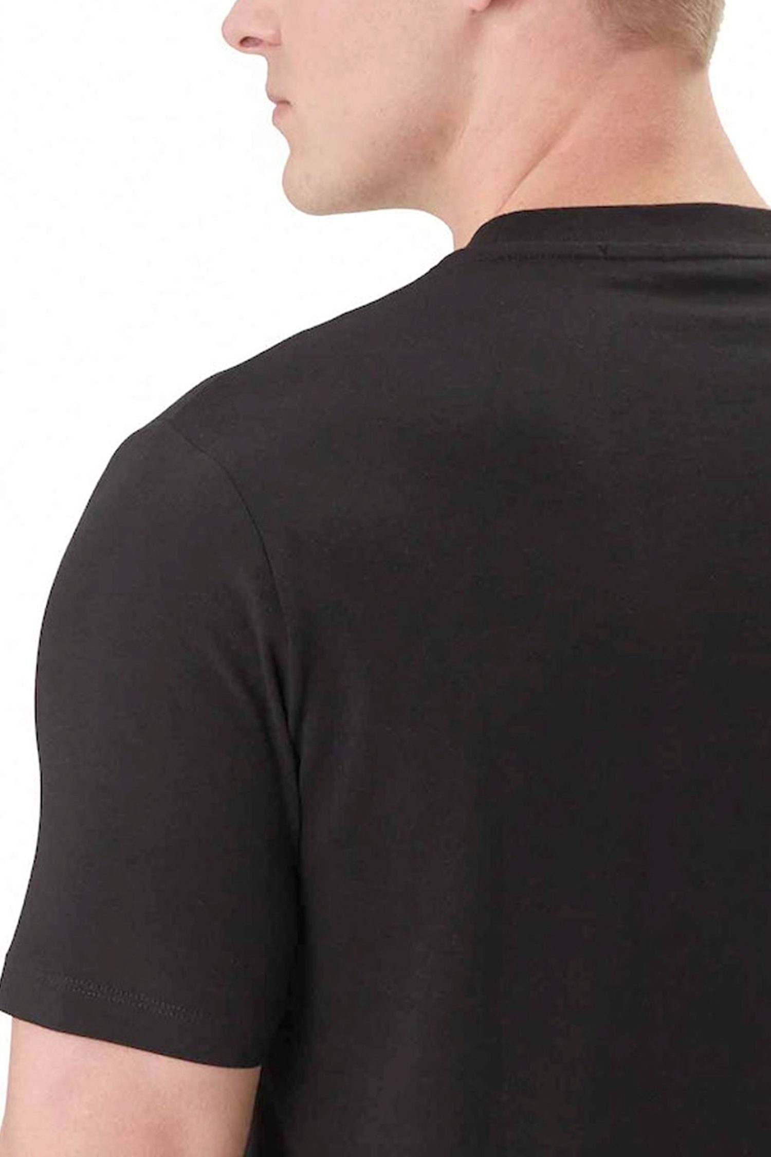 KARL LAGERFELD T-SHIRT CREW NECK LOGO ΜΑΥΡΟ