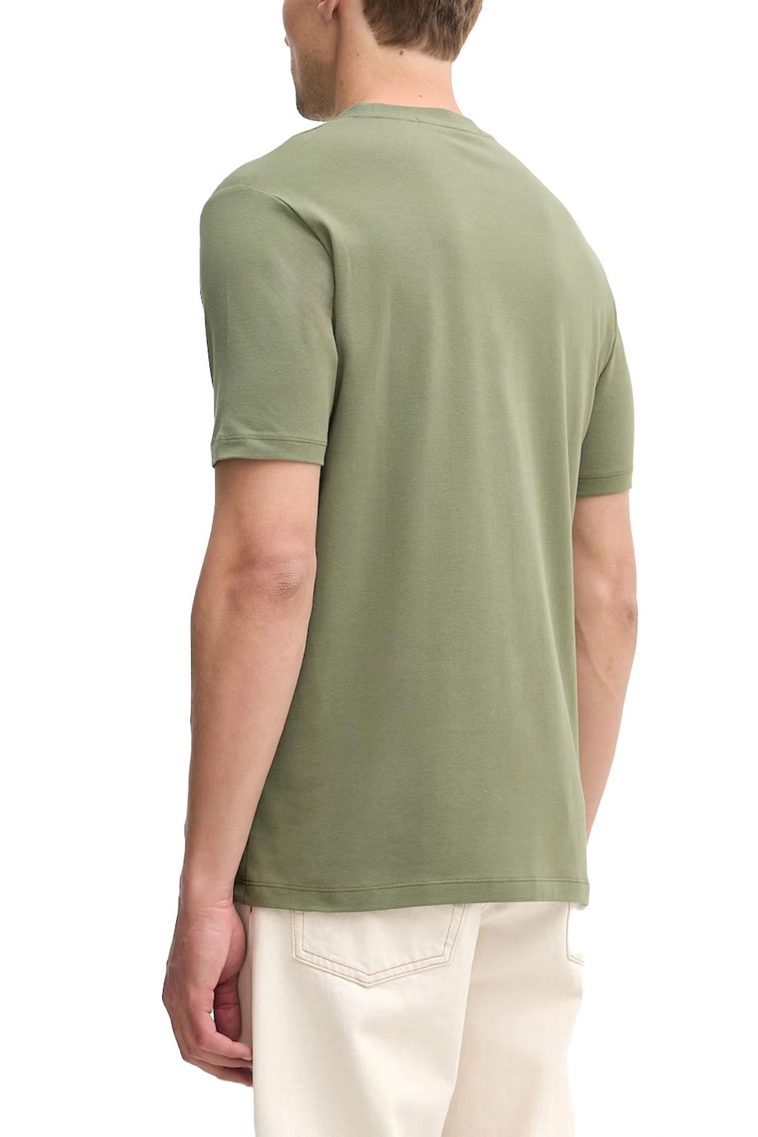 KARL LAGERFELD T-SHIRT CREW NECK METALLIC LOGO ΧΑΚΙ