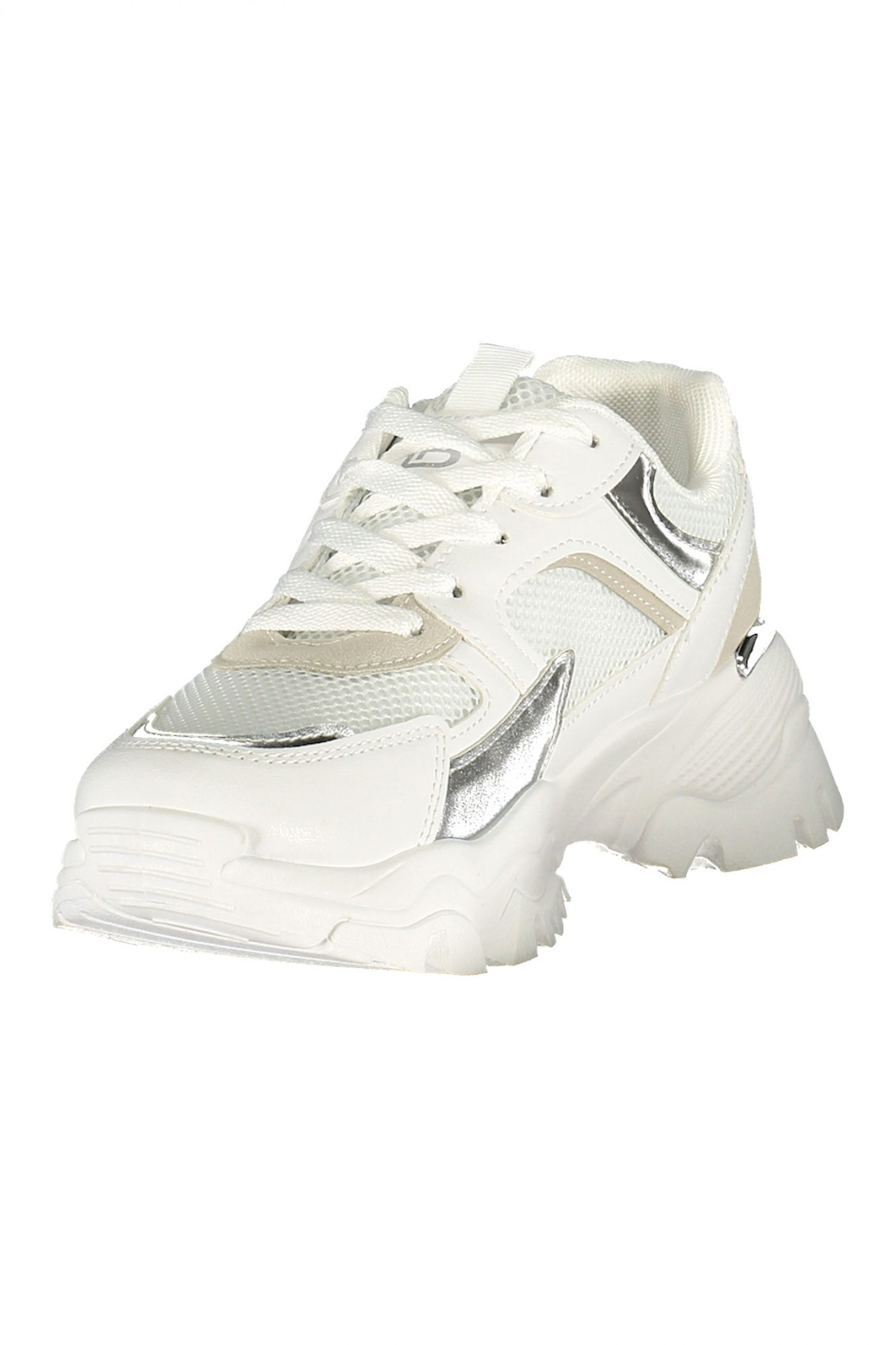 LAURA BIAGIOTTI ΠΑΠΟΥΤΣΙΑ SNEAKERS ΑΣΗΜΙ ΛΕΠΤΟΜΕΡΕΙΕΣ LOGO ΛΕΥΚΟ φωτογραφία