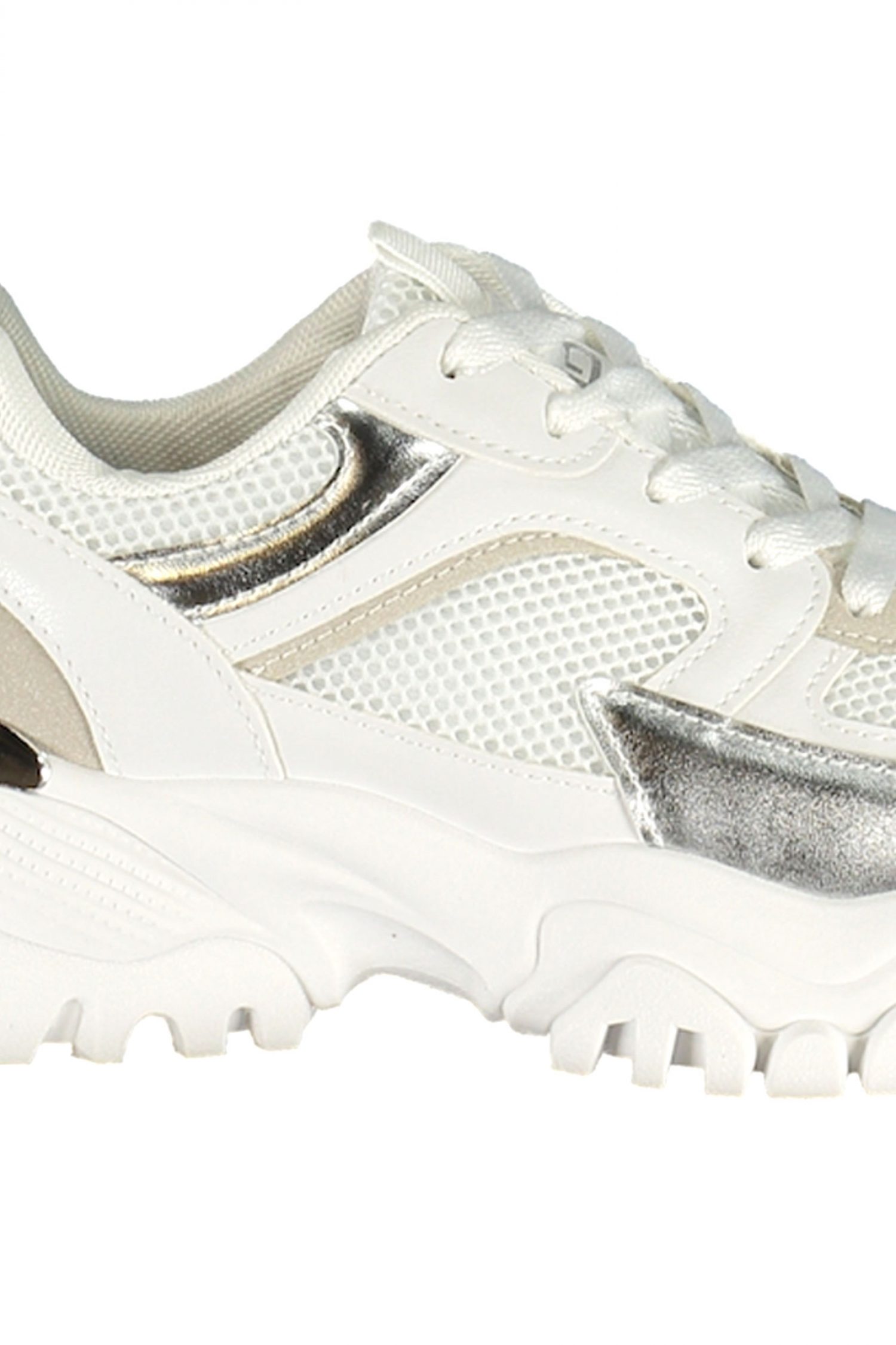 LAURA BIAGIOTTI ΠΑΠΟΥΤΣΙΑ SNEAKERS ΑΣΗΜΙ ΛΕΠΤΟΜΕΡΕΙΕΣ LOGO ΛΕΥΚΟ φωτογραφία