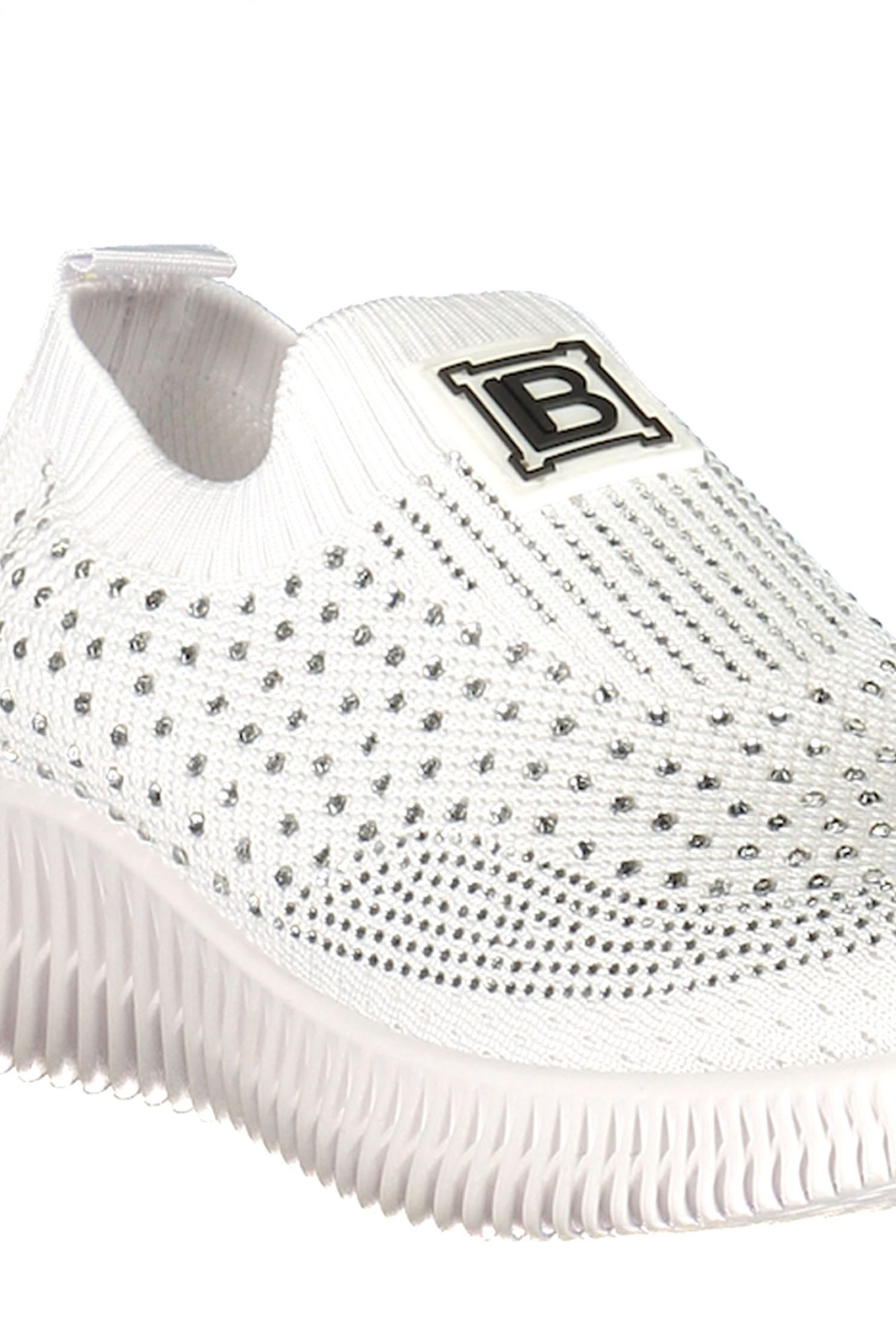 LAURA BIAGIOTTI ΠΑΠΟΥΤΣΙΑ SNEAKERS ΣΤΡΑΣ LOGO MAYΡΟ φωτογραφία