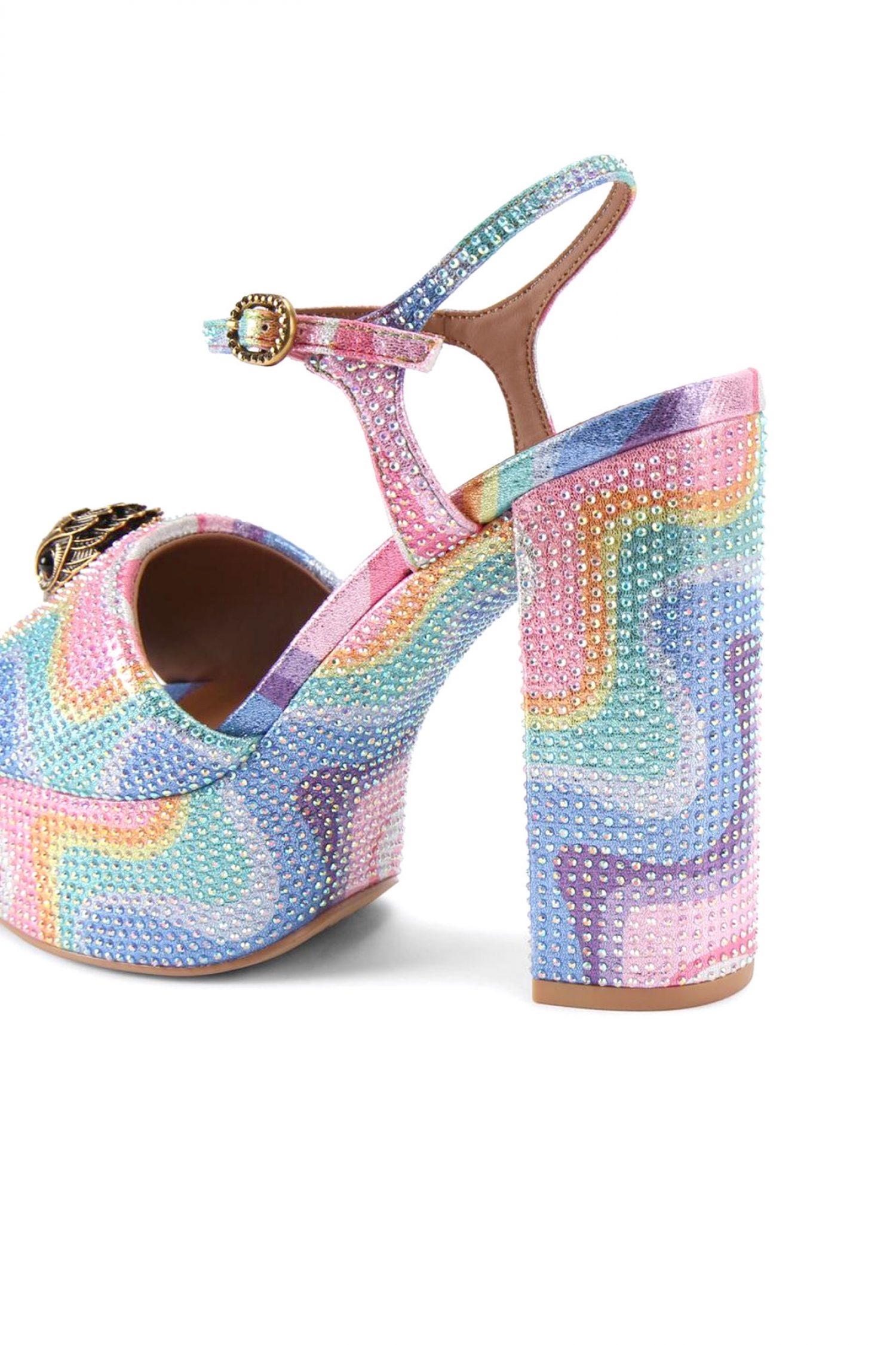 KURT GEIGER ΠΑΠΟΥΤΣΙΑ ΠΕΔΙΛΑ KENSINGTON PLATFORM SDL ΣΤΡΑΣ LOGO ΠΟΛΥΧΡΩΜΟ φωτογραφία