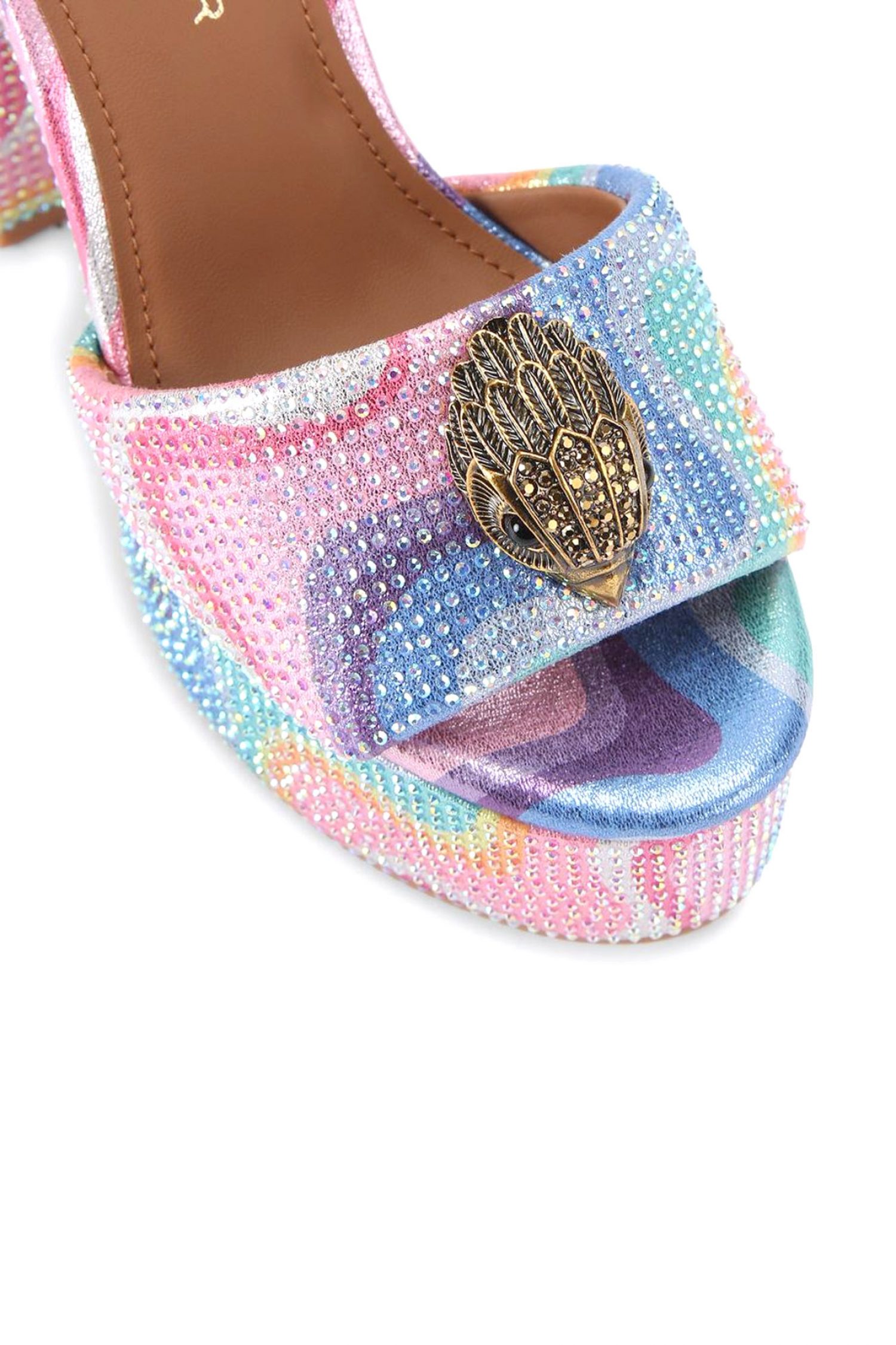 KURT GEIGER ΠΑΠΟΥΤΣΙΑ ΠΕΔΙΛΑ KENSINGTON PLATFORM SDL ΣΤΡΑΣ LOGO ΠΟΛΥΧΡΩΜΟ φωτογραφία