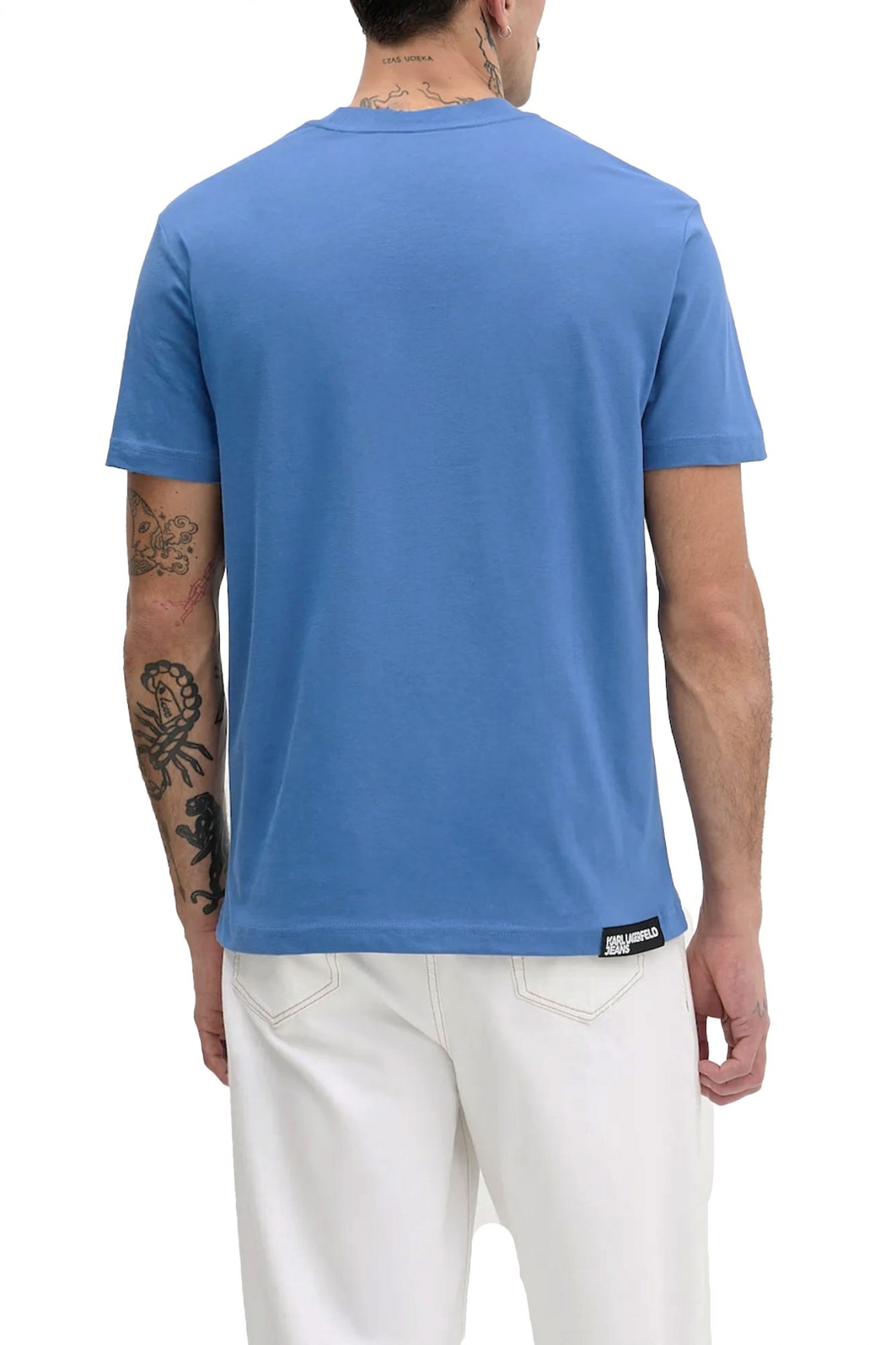 KARL LAGERFELD JEANS T-SHIRT REGULAR FIT SS ESSENTIAL TEE ΜΠΛΕ