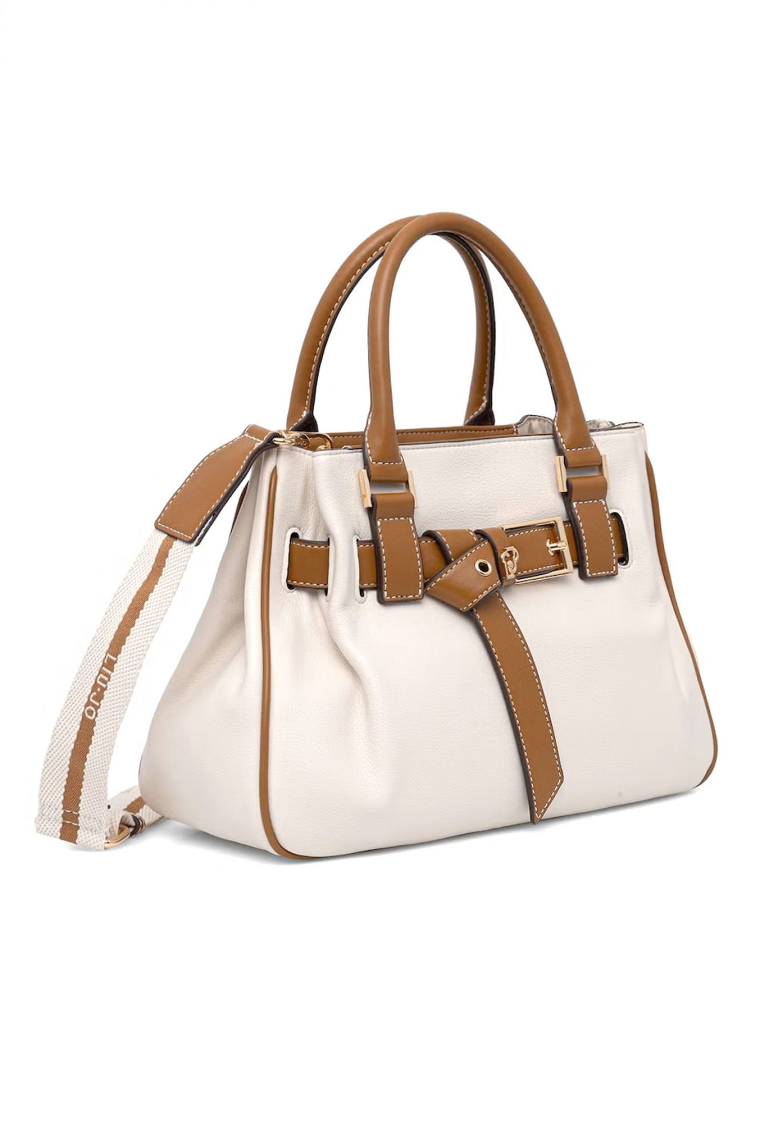 LIU-JO ΤΣΑΝΤΑ ΧΕΙΡΟΣ/CROSSBODY ΕΚΡΟΥ-ΚΑΦΕ