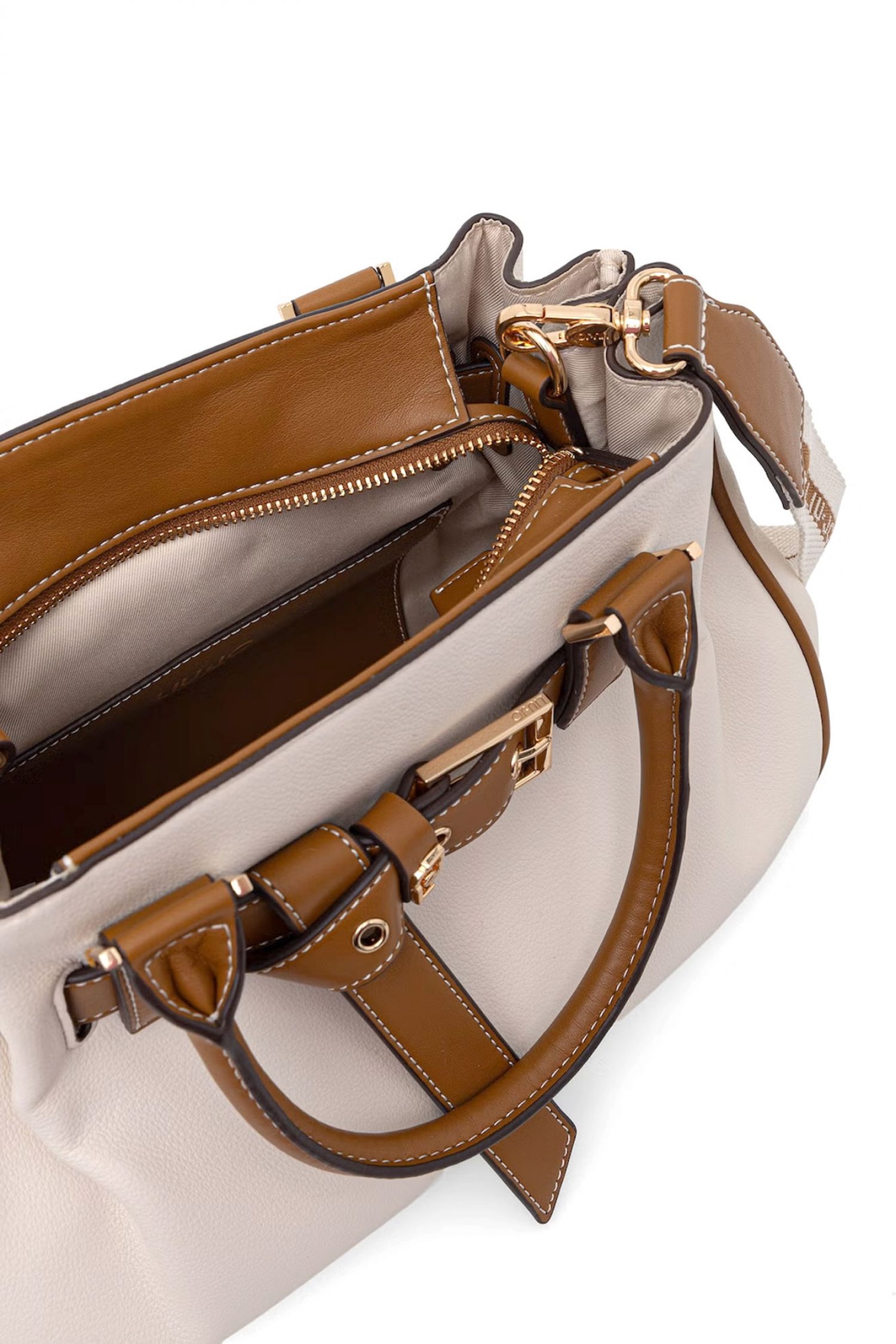 LIU-JO ΤΣΑΝΤΑ ΧΕΙΡΟΣ/CROSSBODY ΕΚΡΟΥ-ΚΑΦΕ