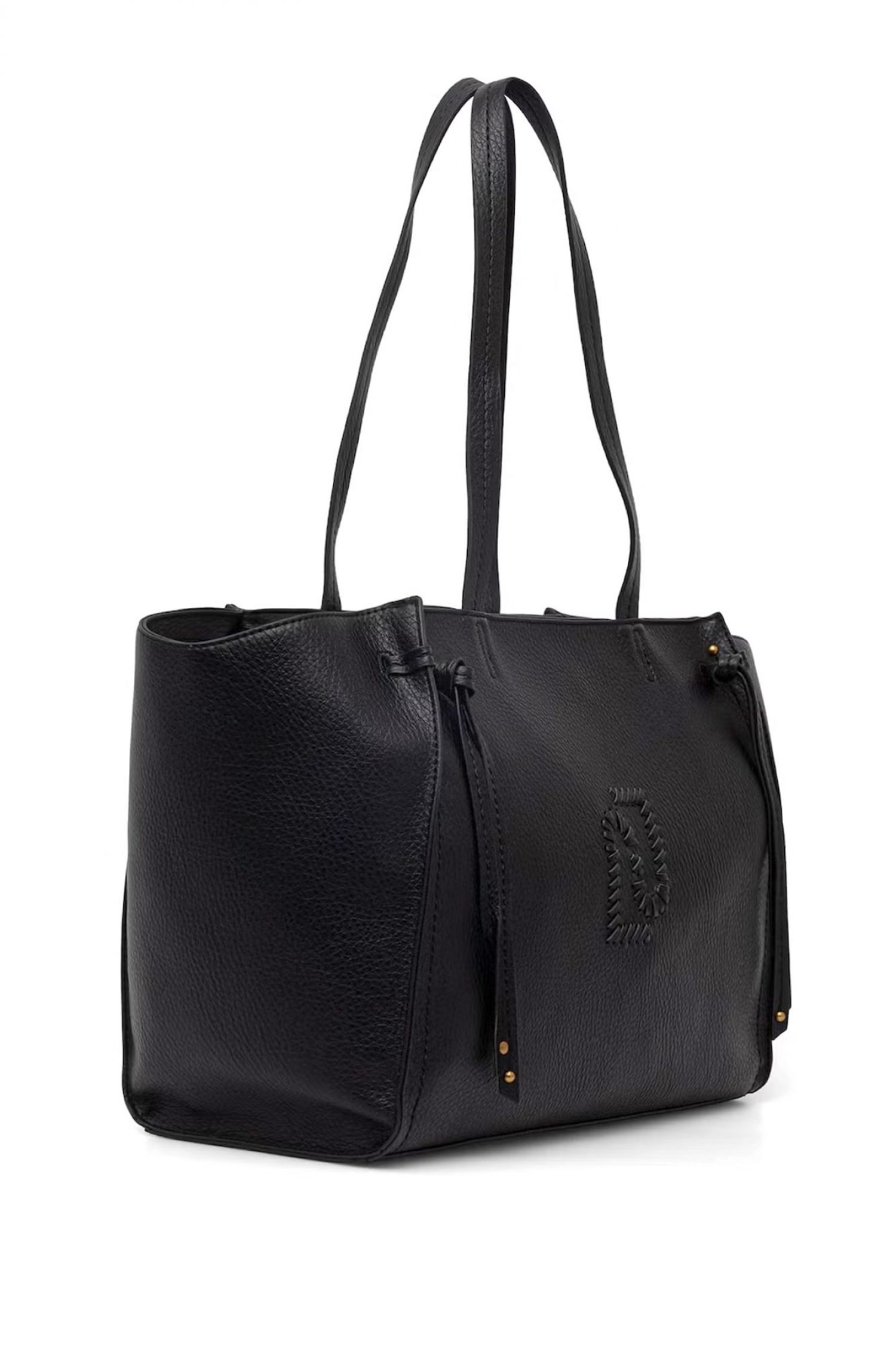 LIU-JO ΤΣΑΝΤΑ ΩΜΟΥ SHOPPER LOGO ΜΑΥΡΟ