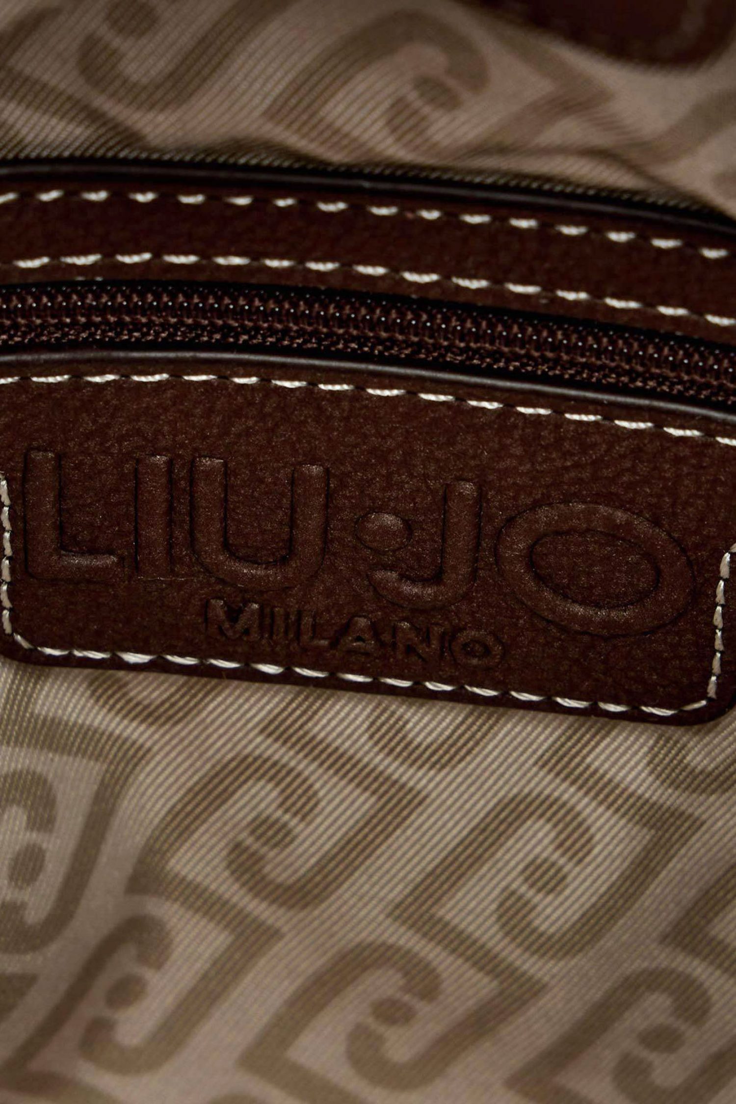 LIU-JO ΤΣΑΝΤΑ BUCKET ΩΜΟΥ GINESA LOGO ΜΕΤΑΛΛΙΚΟ ΚΑΦΕ