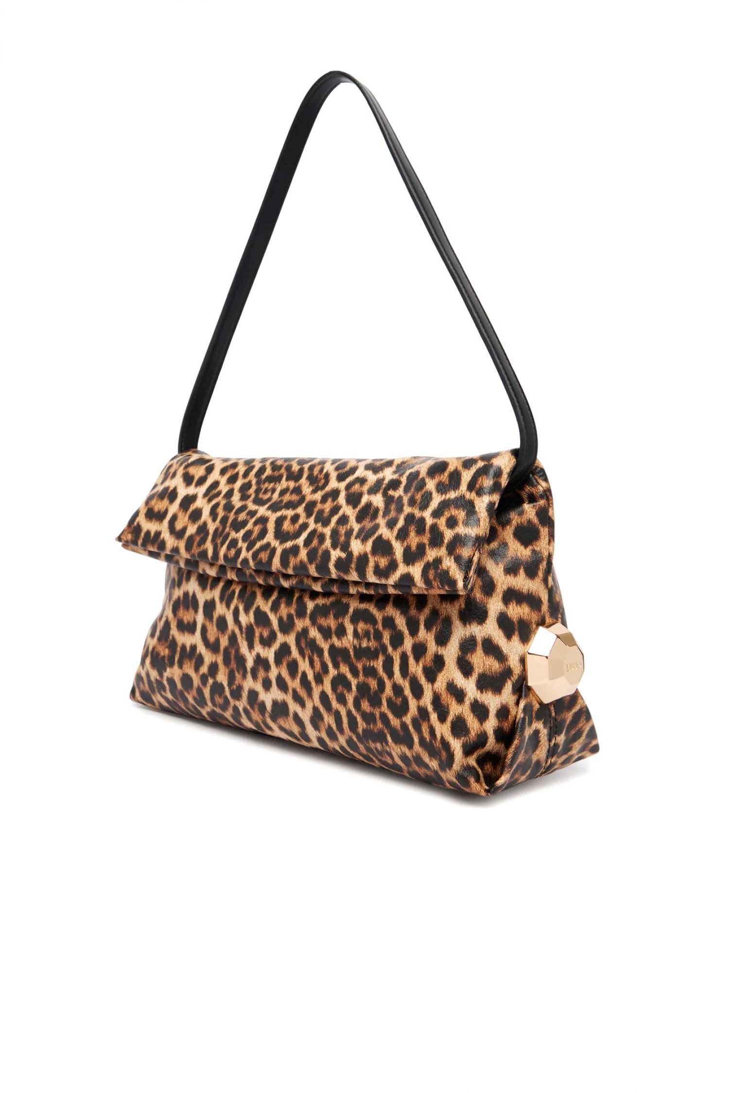 LIU-JO ΤΣΑΝΤΑ ΩΜΟΥ LEOPARD PRINT RICCY ΚΑΦΕ-ΜΠΕΖ