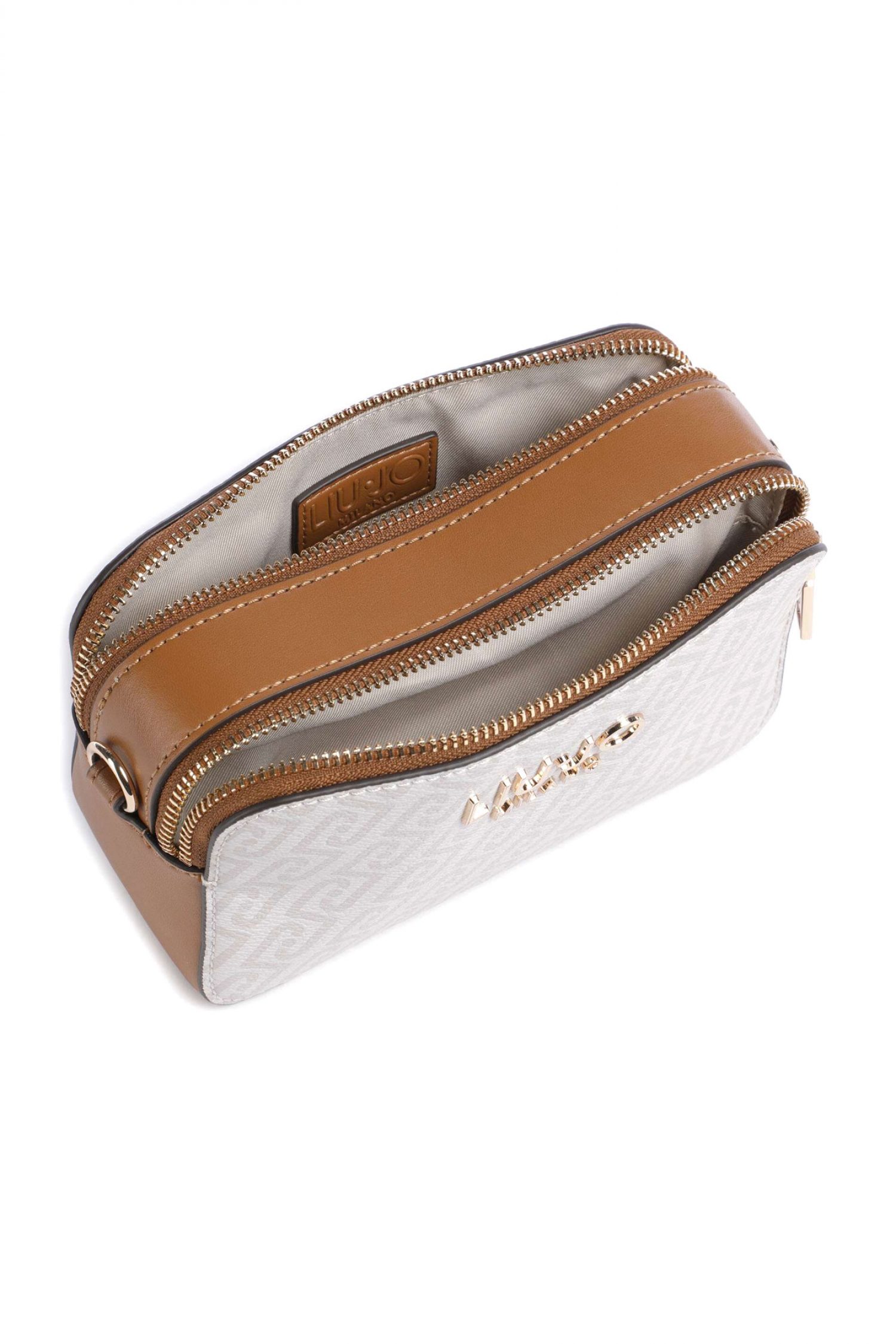 LIU-JO BETTER ΤΣΑΝΤΑ CROSSBODY CAMERA CASE RIDHI CROSSBODY LOGO ΜΕΤΑΛΛΙΚΟ ΚΑΦΕ-ΕΚΡΟΥ φωτογραφία