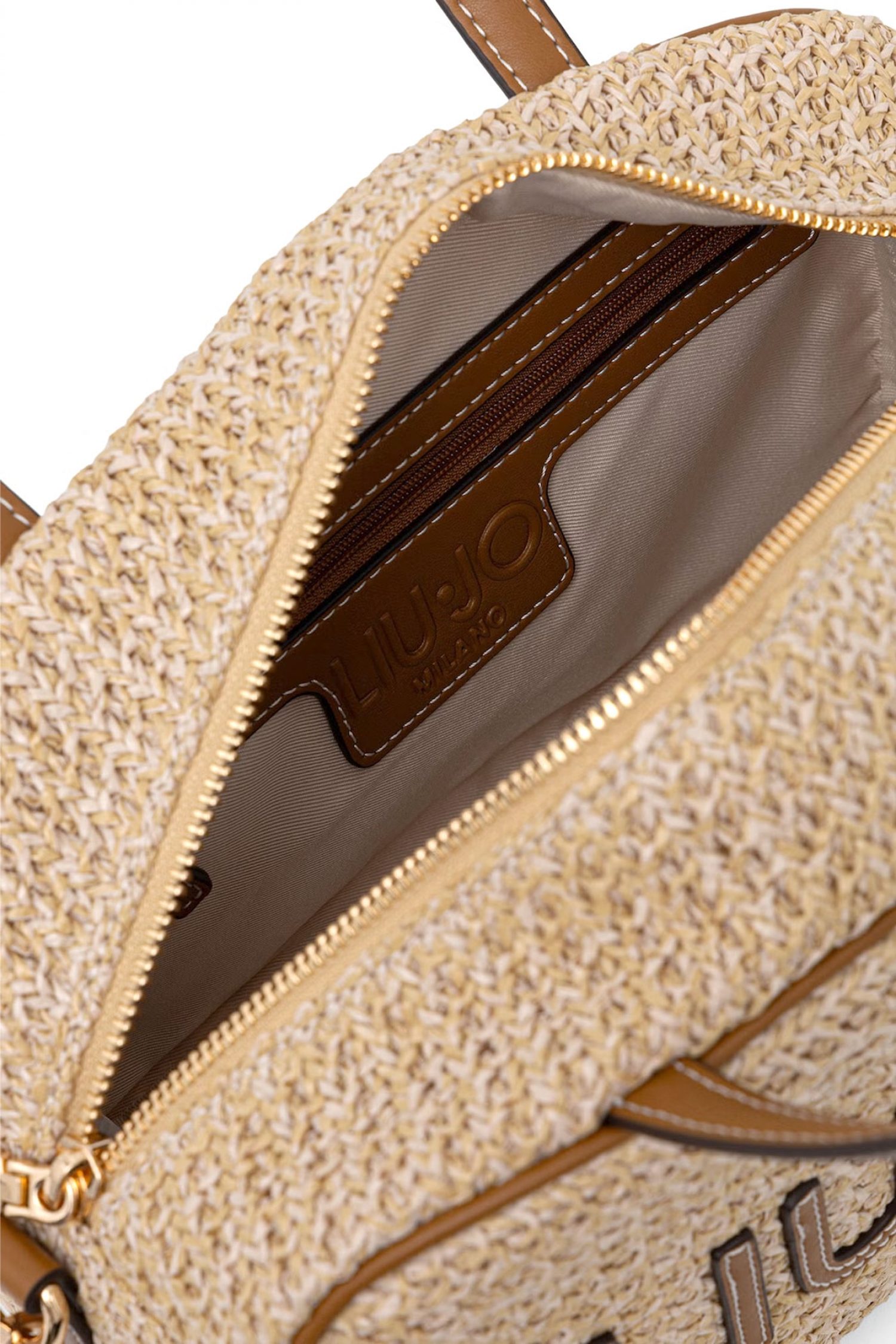 LIU-JO ΤΣΑΝΤΑ ΧΕΙΡΟΣ/CROSSBODY ΨΑΘΑ ΕΠΙΠΡΟΣΘΕΤΟ ΠΟΡΤΟΦΟΛΑΚΙ ΜΠΕΖ-ΚΑΦΕ