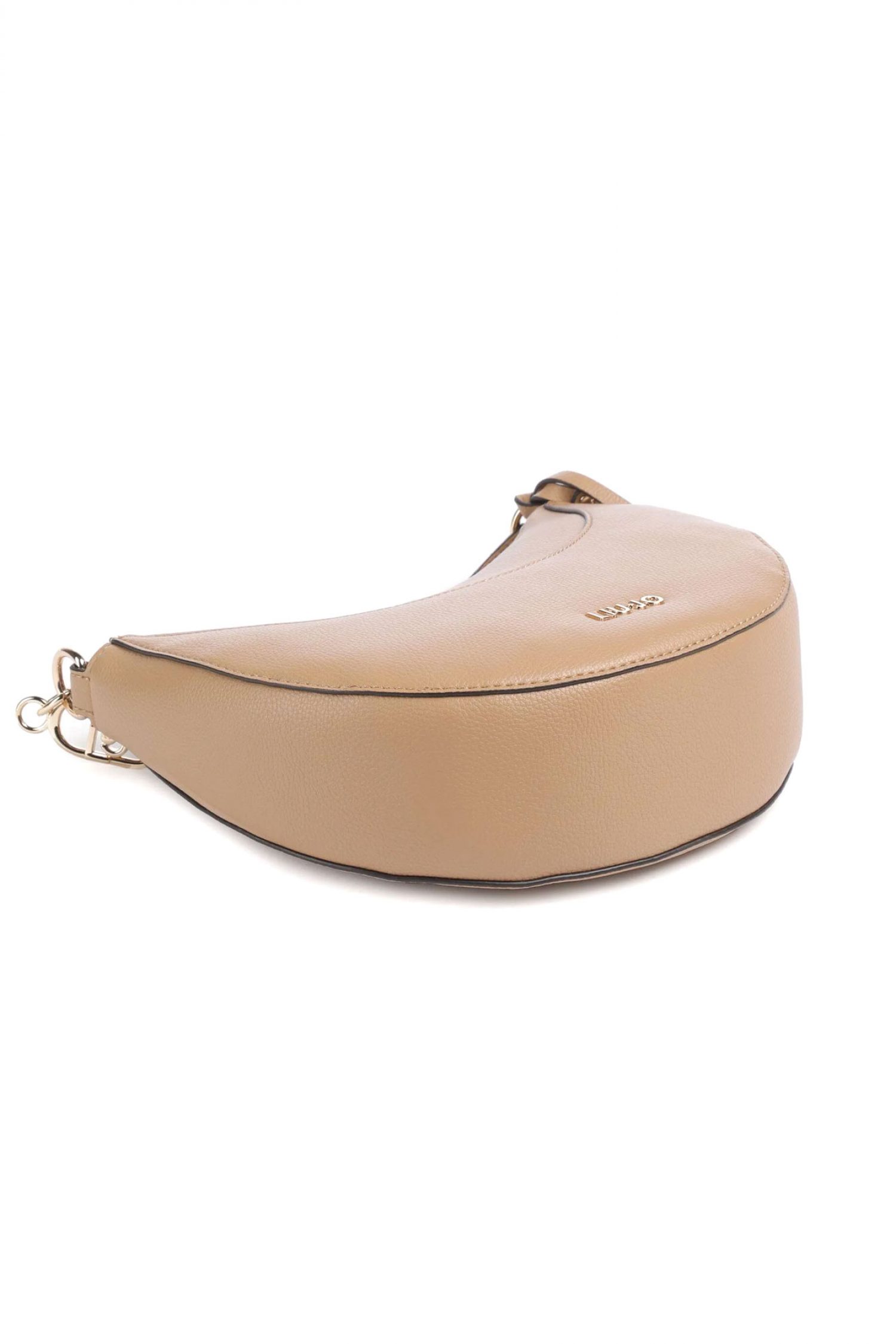 LIU-JO BETTER ΤΣΑΝΤΑ CROSSBODY CIRRY LOGO ΜΕΤΑΛΛΙΚΟ ΚΑΦΕ