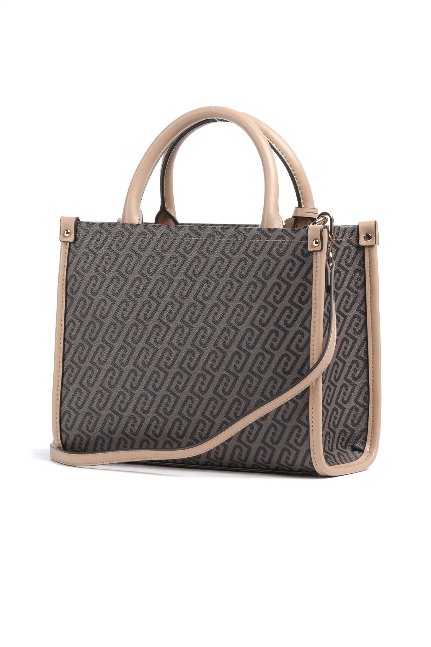 LIU-JO BETTER ΤΣΑΝΤΑ ΧΕΙΡΟΣ/CROSSBODY TOTE RIDHI ALL OVER LOGO ΚΑΦΕ