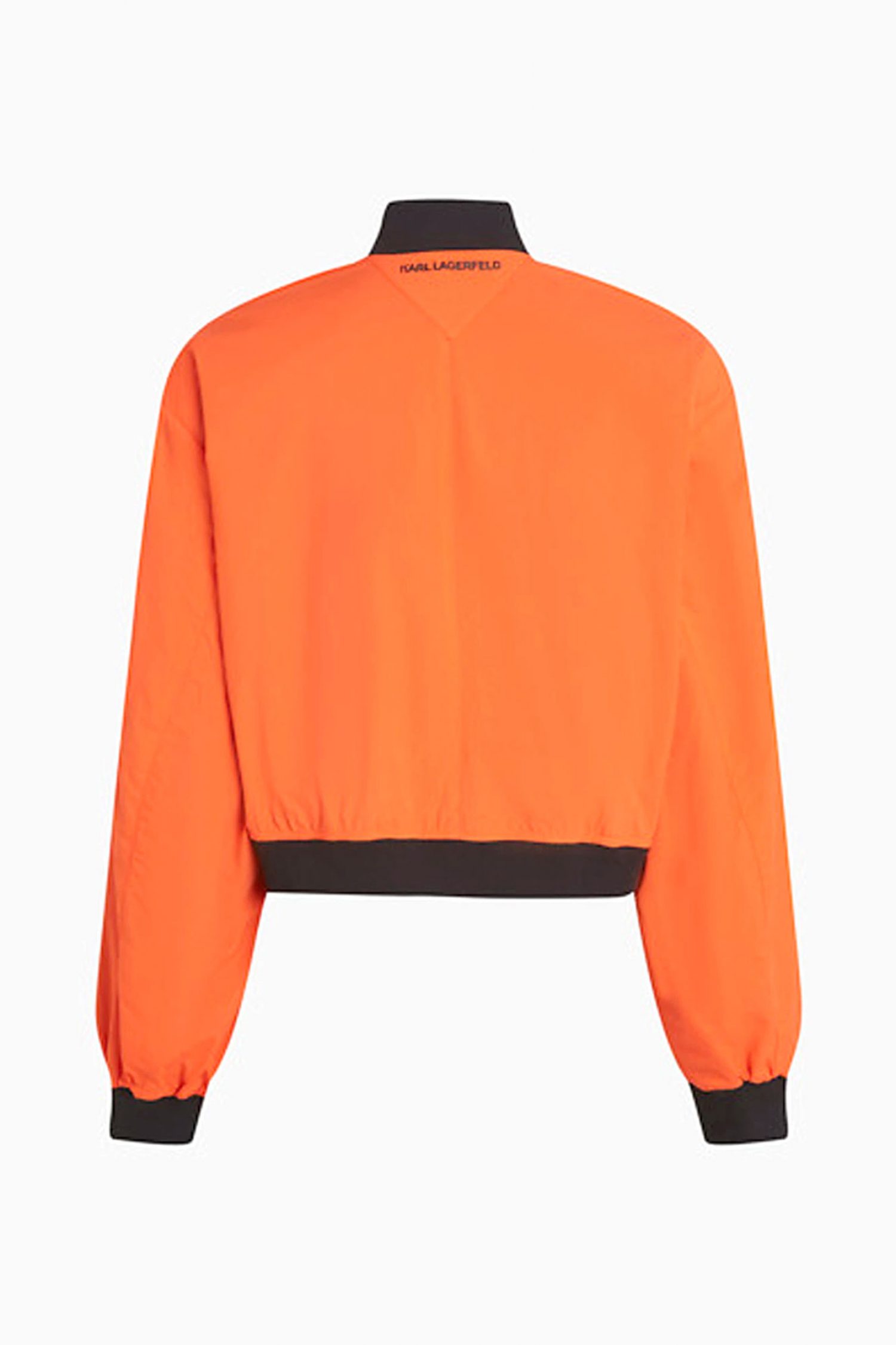 KARL LAGERFELD ΜΠΟΥΦΑΝ IKON BOMBER LOGO ΜΑΝΙΚΙ ΠΟΡΤΟΚΑΛΙ φωτογραφία