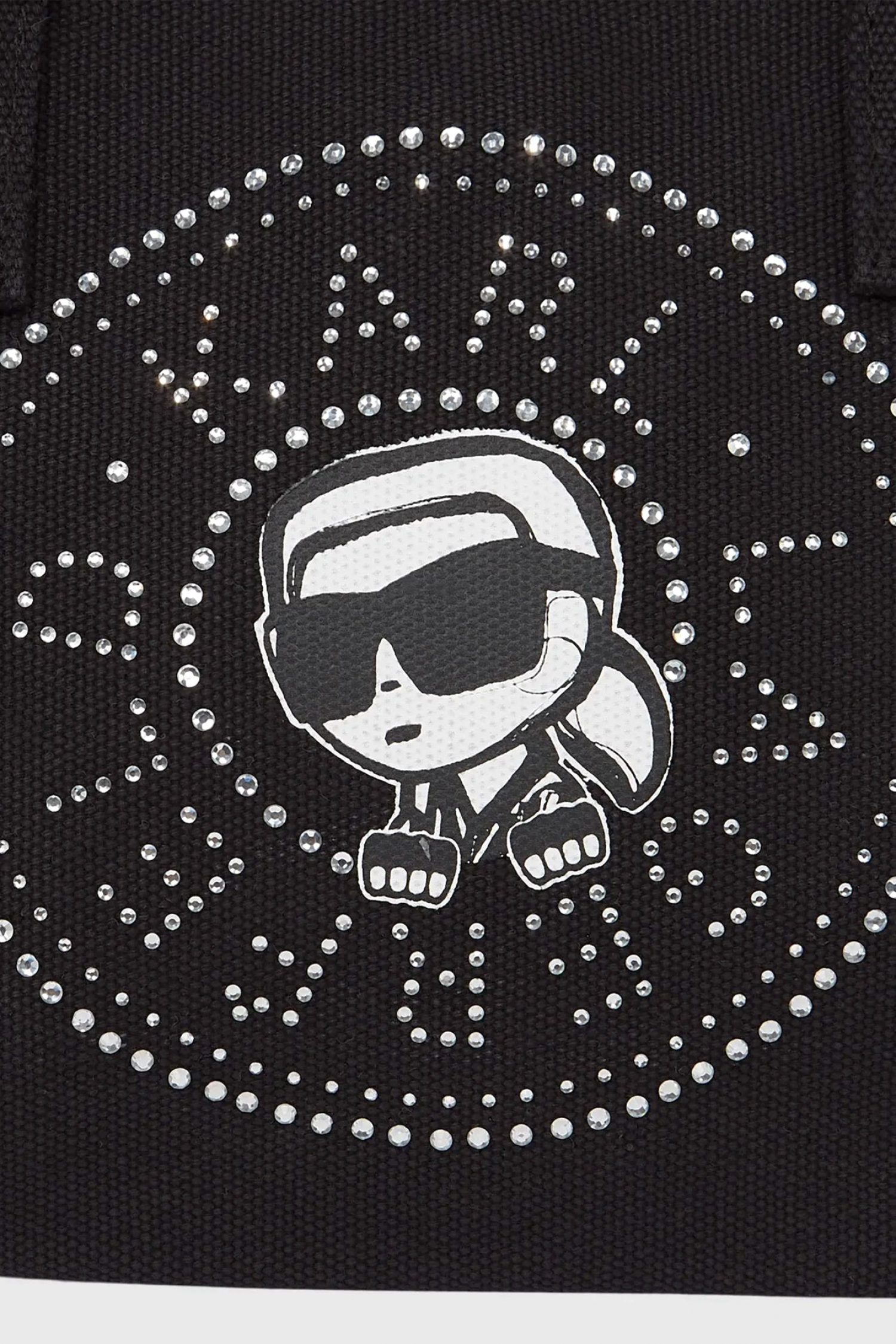 KARL LAGERFELD ΤΣΑΝΤΑ ΧΕΙΡΟΣ/CROSSBODY IKON CIRCLE RH SM SHOPPER LOGO ΣΤΡΑΣ ΜΑΥΡΟ φωτογραφία