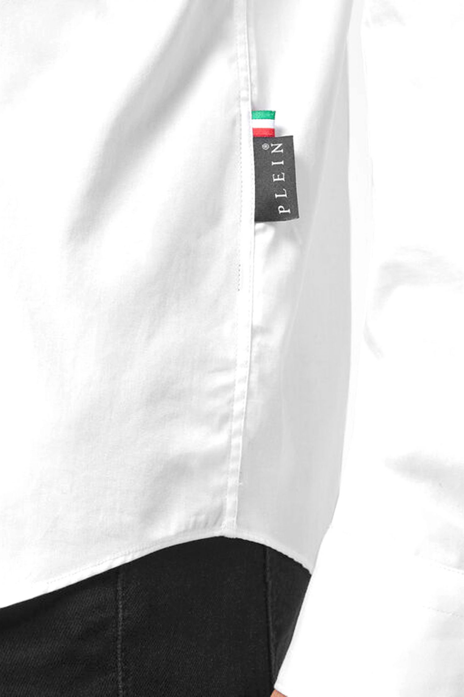 PHILLIP PLEIN ΠΟΥΚΑΜΙΣΟ SUGAR DADDY CUT LS ΛΕΥΚΟ