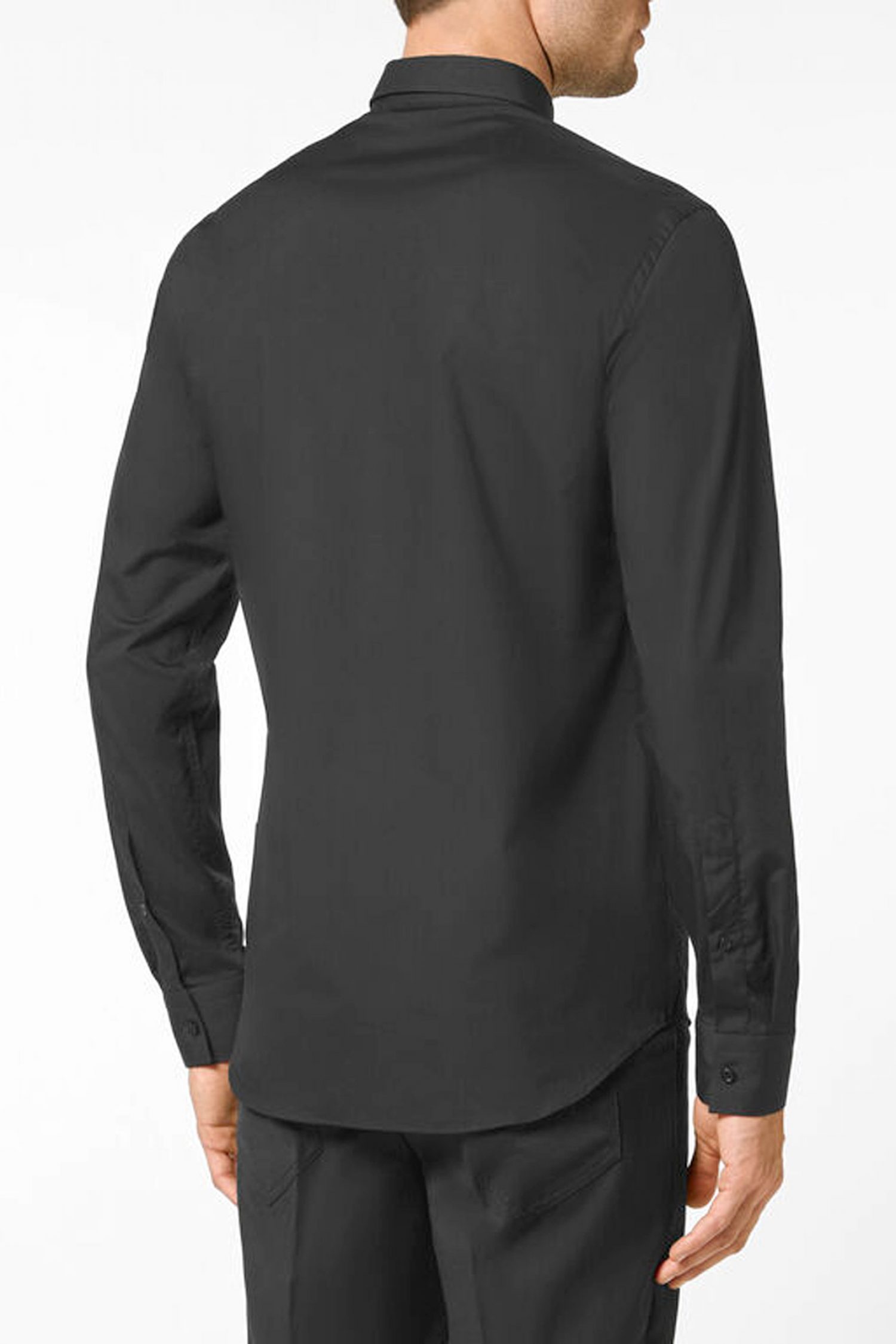 PHILLIP PLEIN ΠΟΥΚΑΜΙΣΟ SUGAR DADDY CUT LS ΜΑΥΡΟ