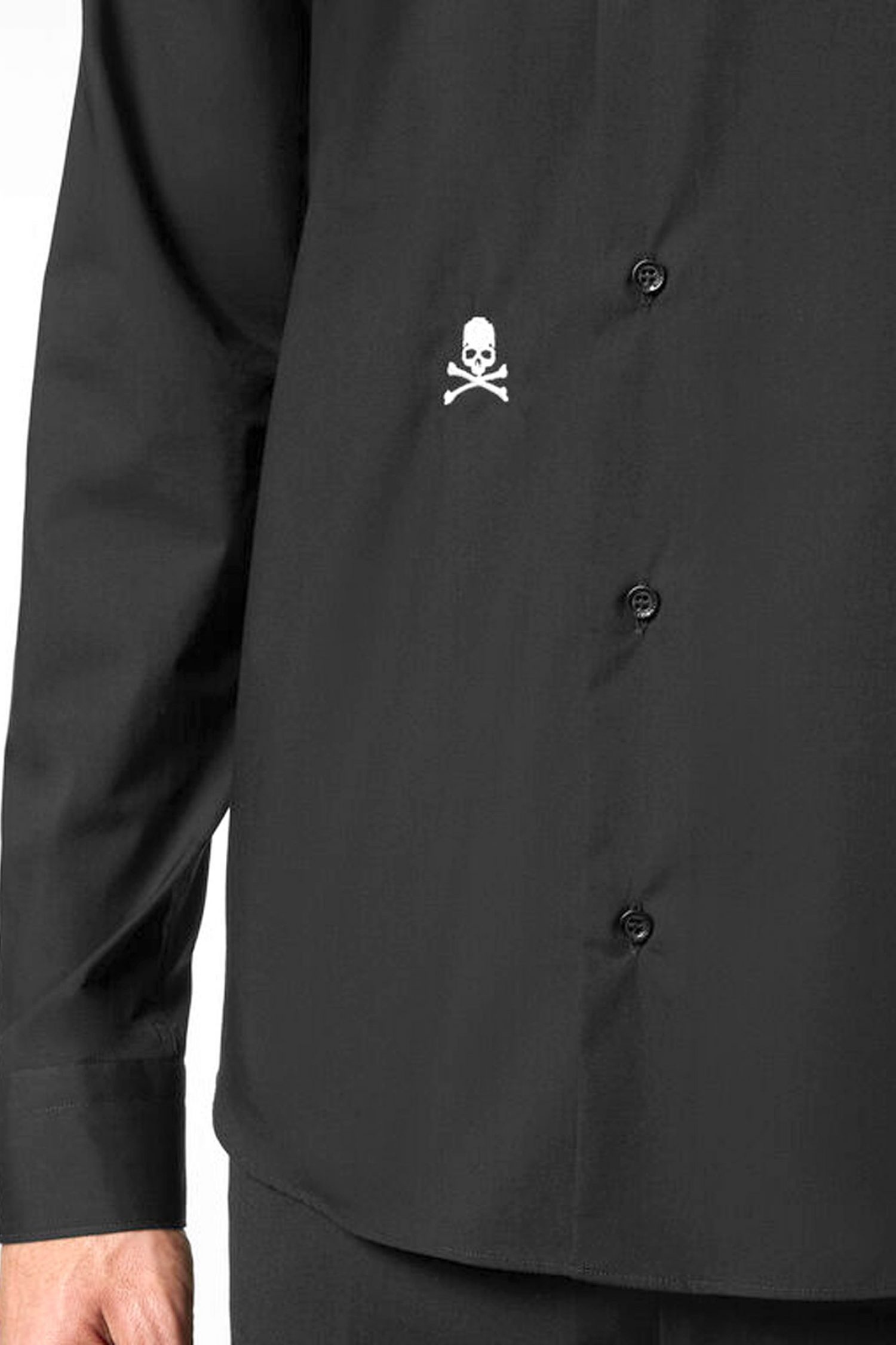 PHILLIP PLEIN ΠΟΥΚΑΜΙΣΟ SUGAR DADDY CUT LS ΜΑΥΡΟ