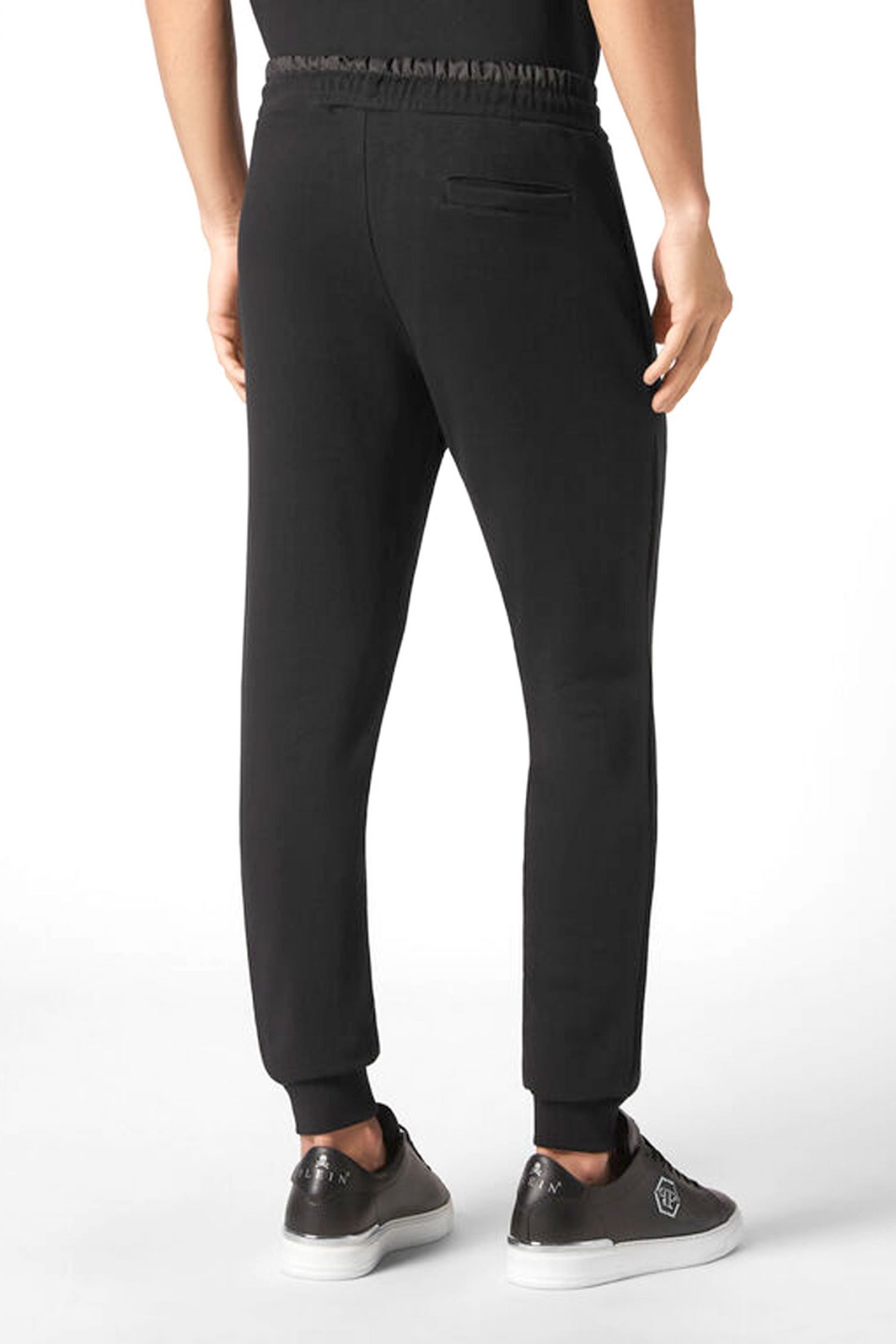 PHILIPP PLEIN ΠΑΝΤΕΛΟΝΙ ΦΟΡΜΑ HEXAGON LOGO ΜΑΥΡΟ