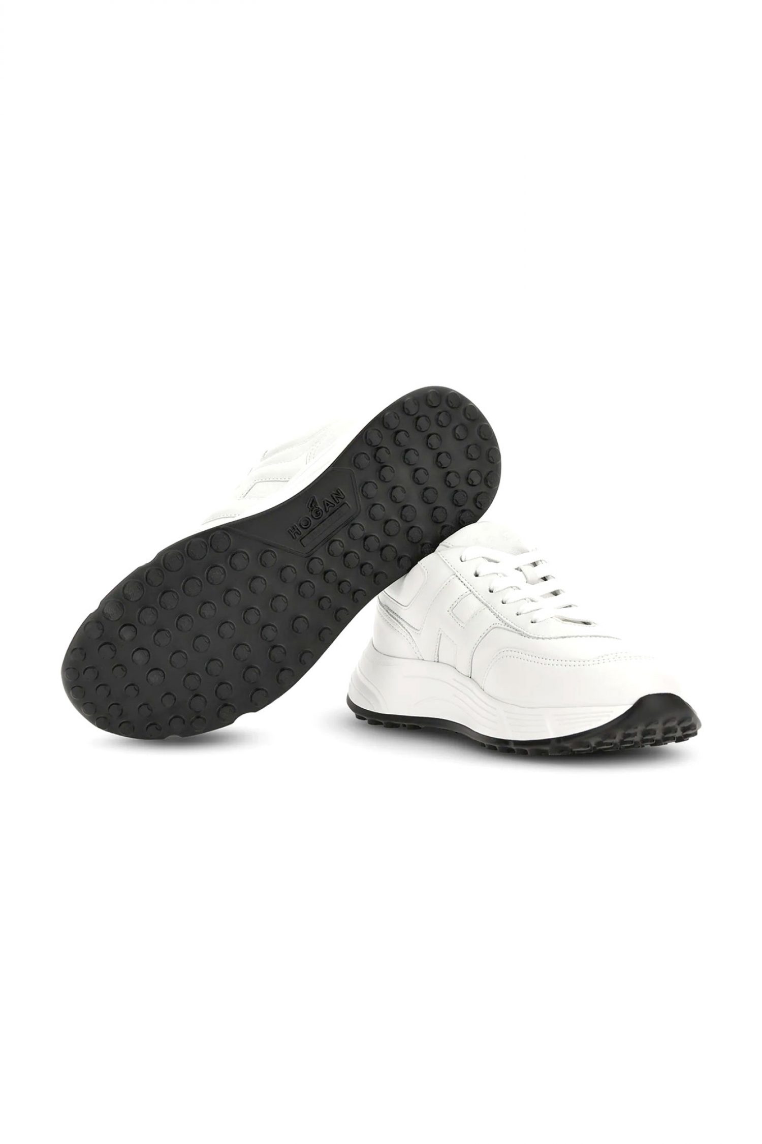 HOGAN ΠΑΠΟΥΤΣΙΑ SNEAKERS HYPERLIGHT ALLACCIATO H ΔΕΡΜΑ ΛΕΥΚΟ