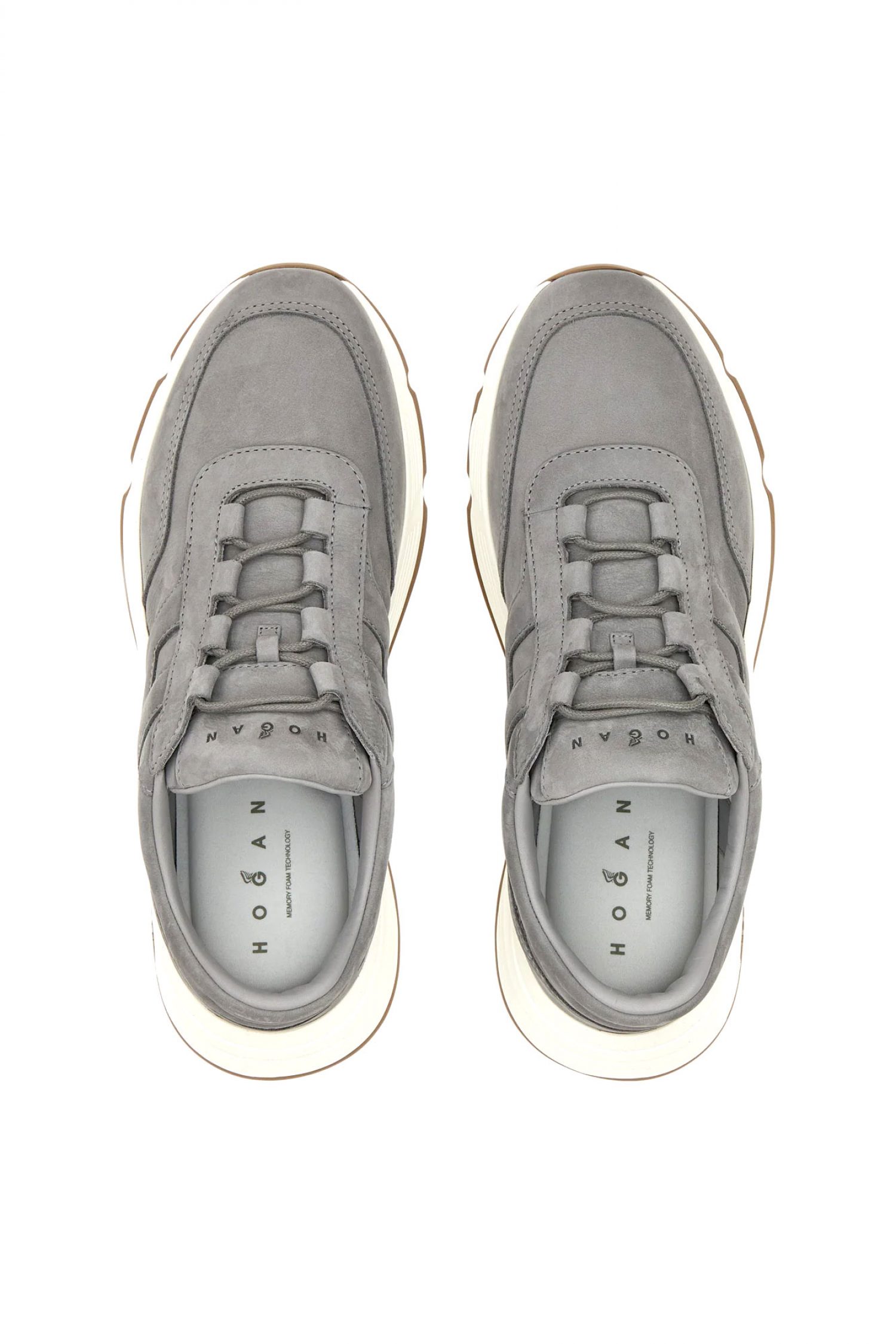 HOGAN ΠΑΠΟΥΤΣΙΑ SNEAKERS HYPERLIGHT SLIP ON H ΓΚΡΙ