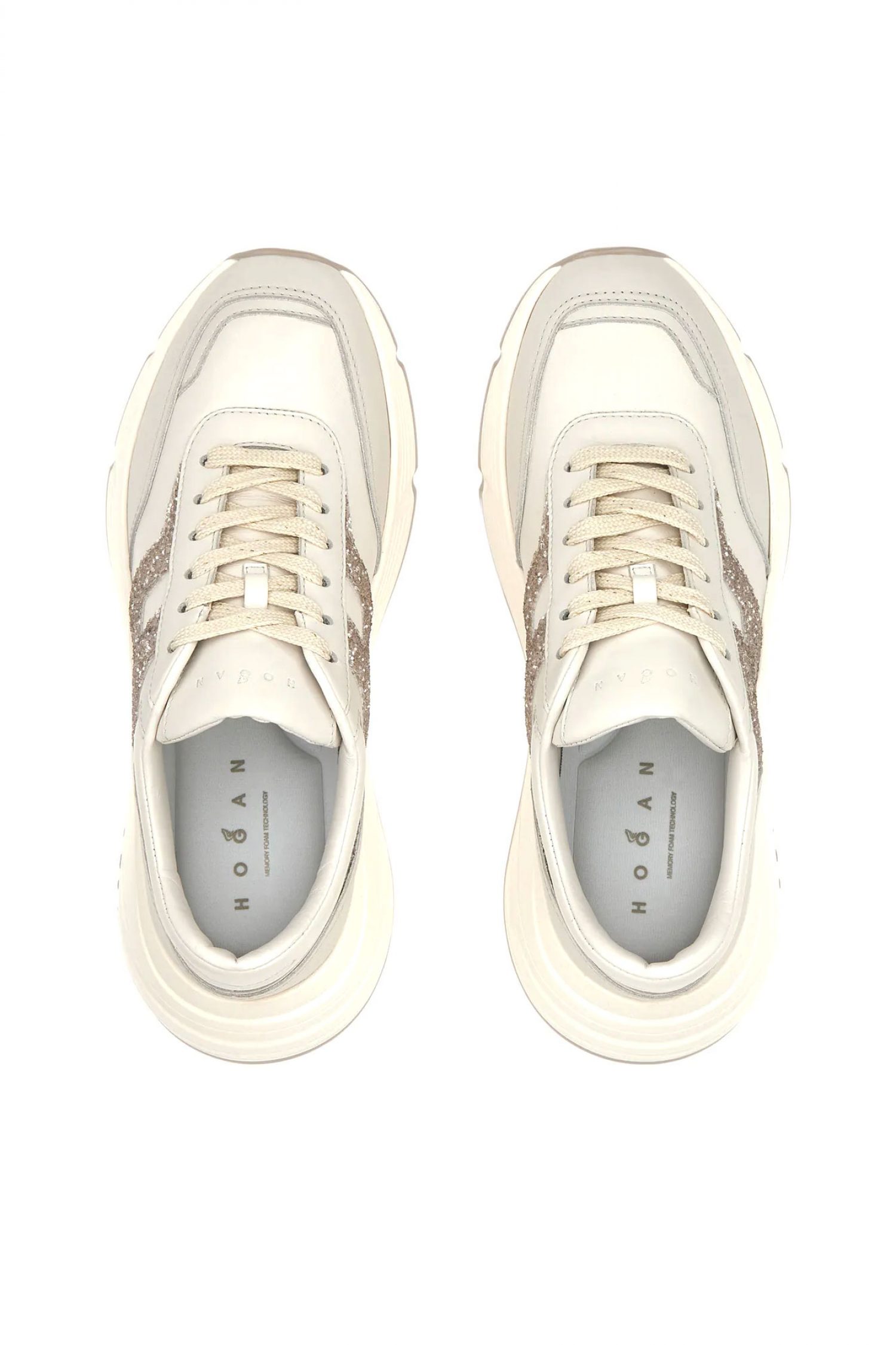 HOGAN ΠΑΠΟΥΤΣΙΑ SNEAKERS H669 ALLACCIATO H ΕΚΡΟΥ