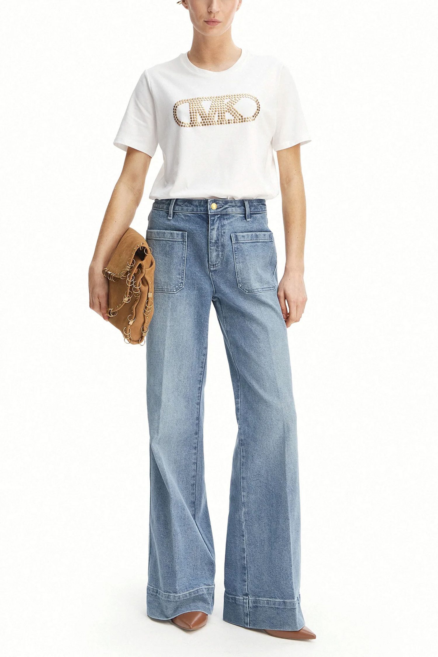 MICHAEL KORS T-SHIRT LOGO ΤΡΟΥΚΣ ΛΕΥΚΟ