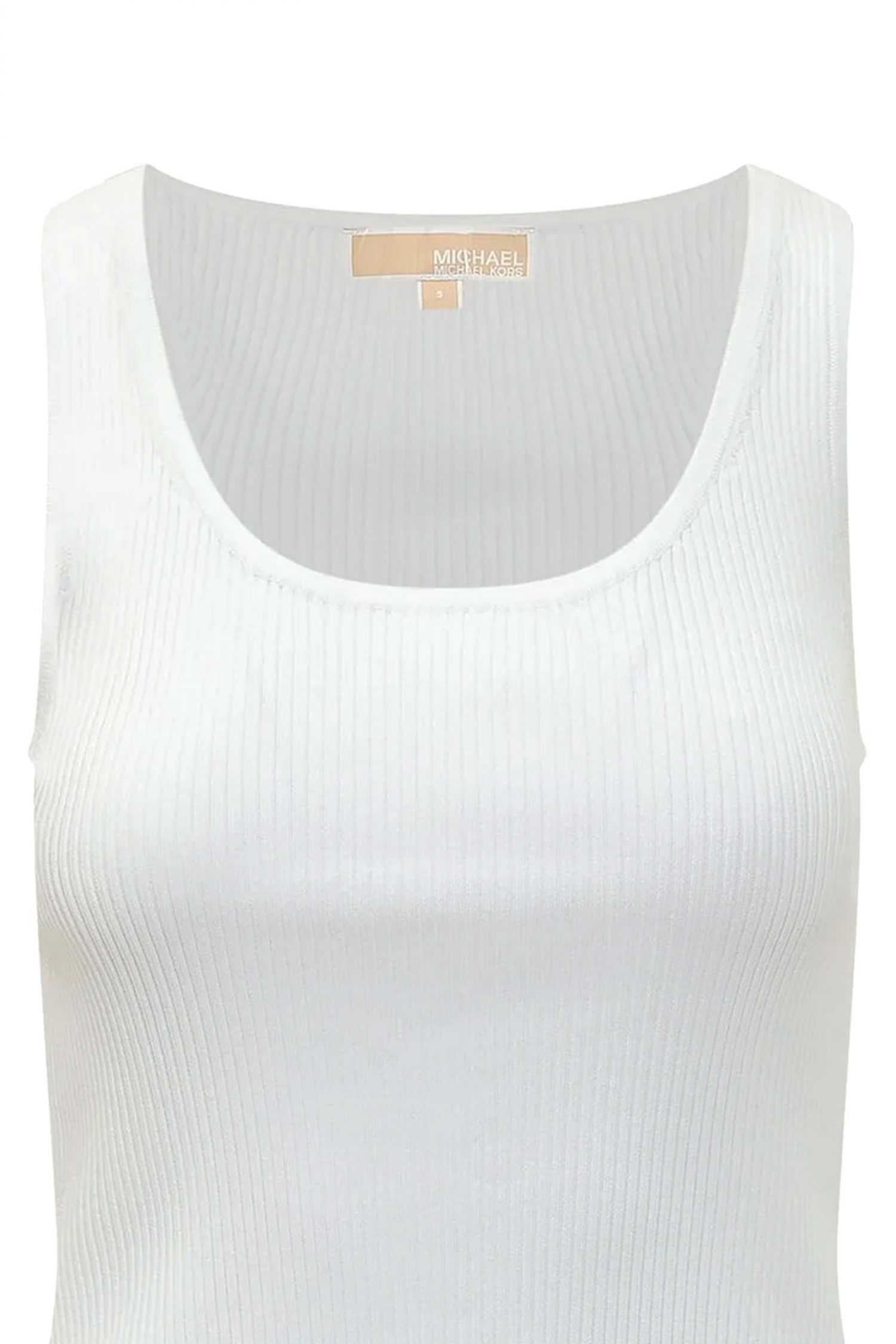 MICHAEL KORS TANK TOP RIBBED ΛΕΥΚΟ