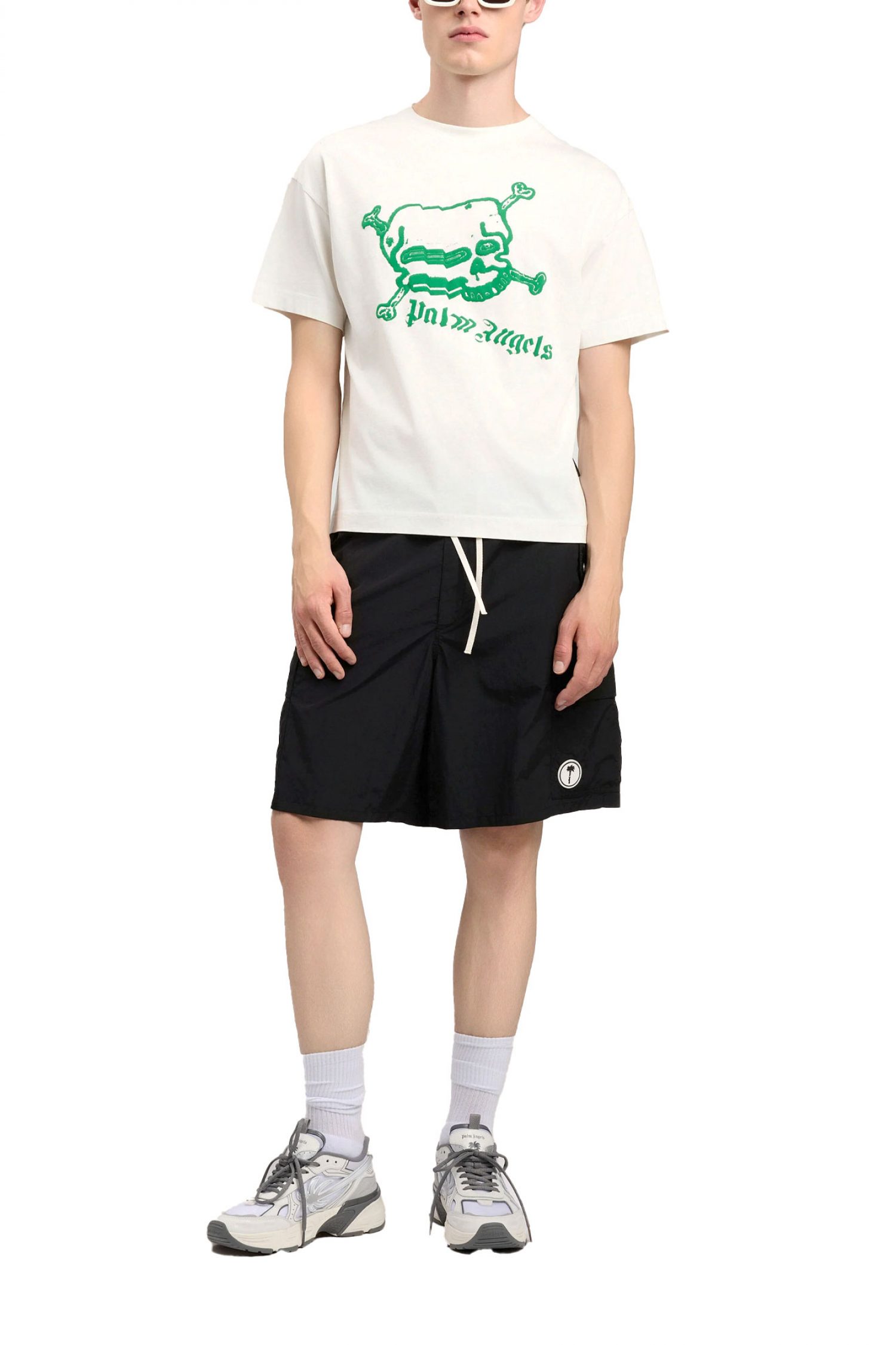 PALM ANGELS T-SHIRT SKULL REGULAR TEE ΛΕΥΚΟ
