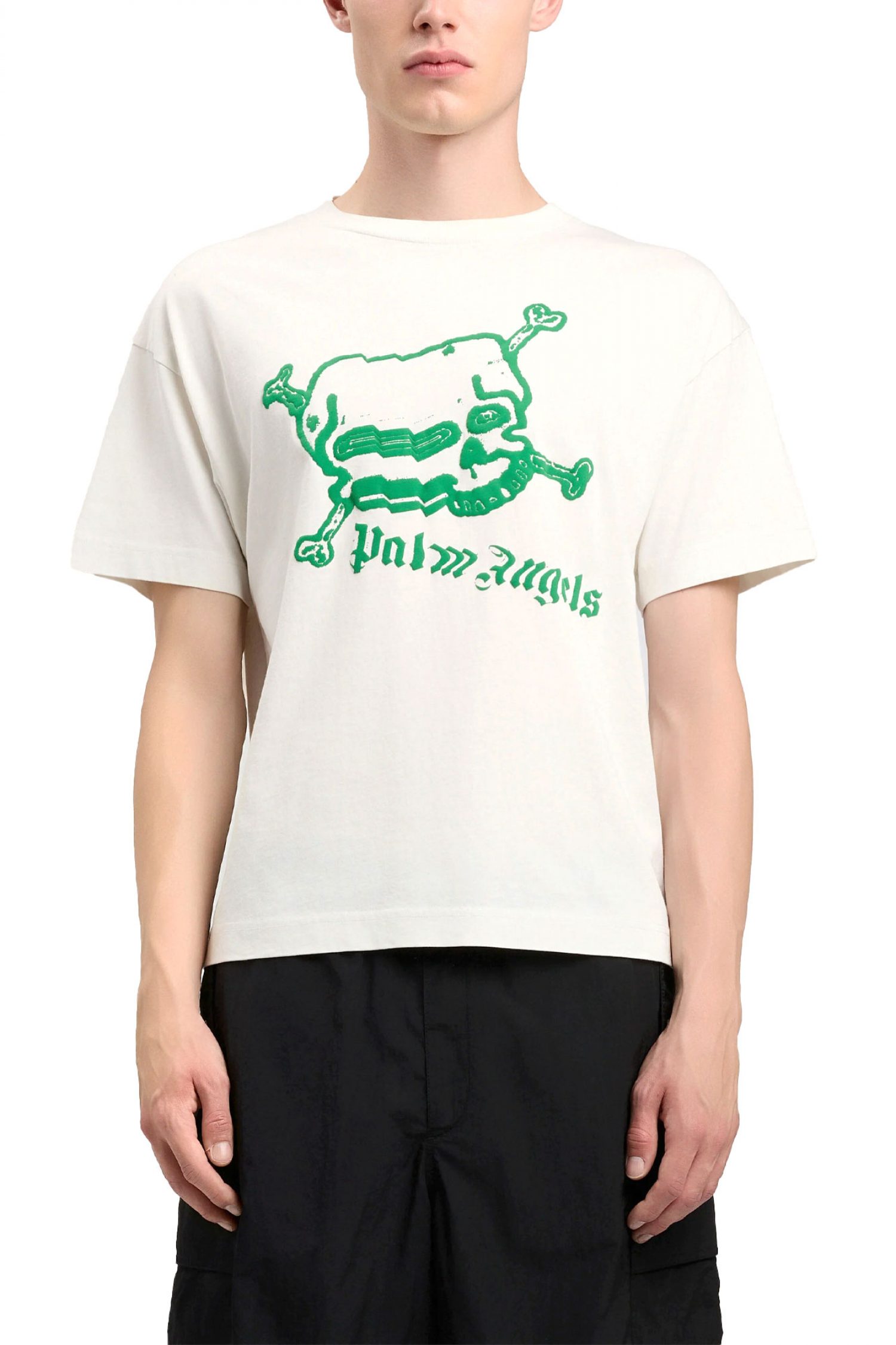 PALM ANGELS T-SHIRT SKULL REGULAR TEE ΛΕΥΚΟ