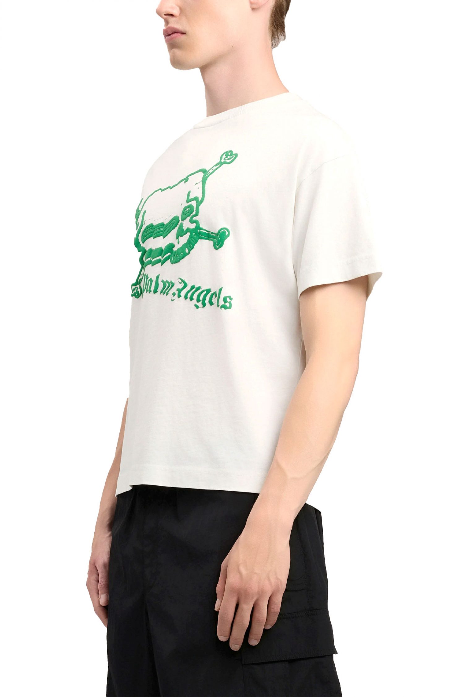 PALM ANGELS T-SHIRT SKULL REGULAR TEE ΛΕΥΚΟ