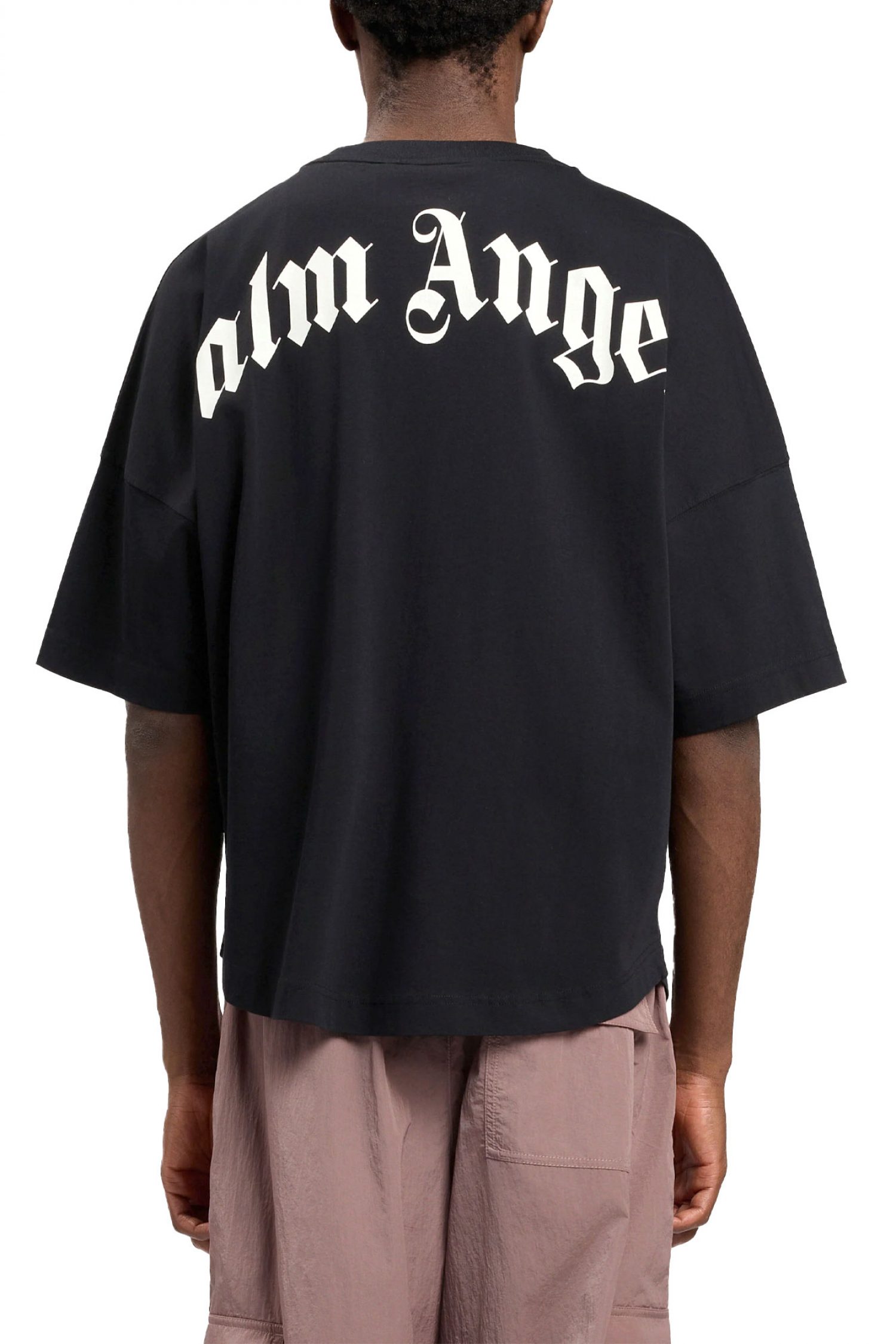 PALM ANGELS T-SHIRT M CLASSIC LOGO OVER TEE ΜΑΥΡΟ