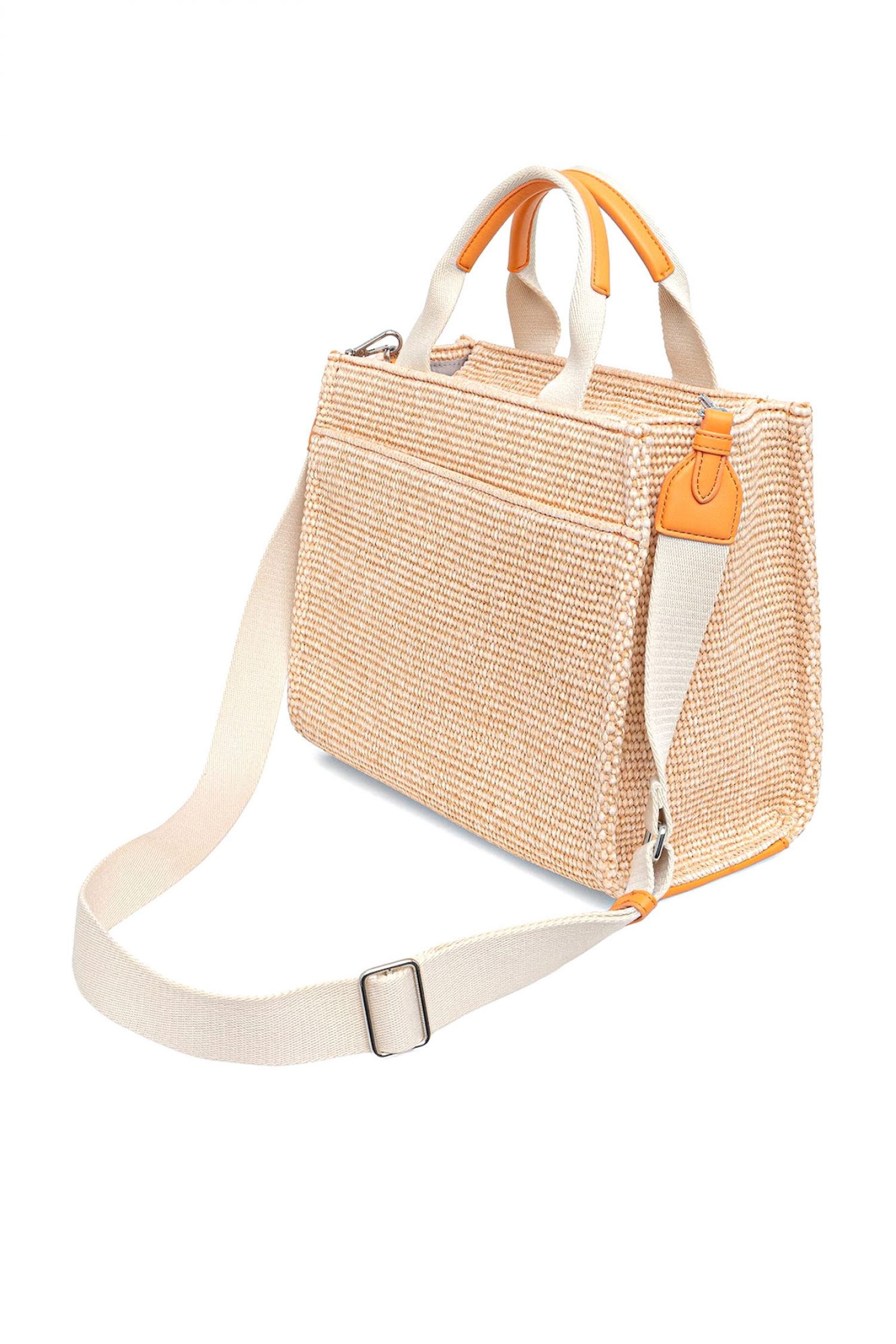 DKNY ΤΣΑΝΤΑ ΧΕΙΡΟΣ/CROSSBODY HADLEE MD TOTE ΨΑΘΙΝΗ LOGO ΑΝΟΙΧΤΟ ΠΟΡΤΟΚΑΛΙ