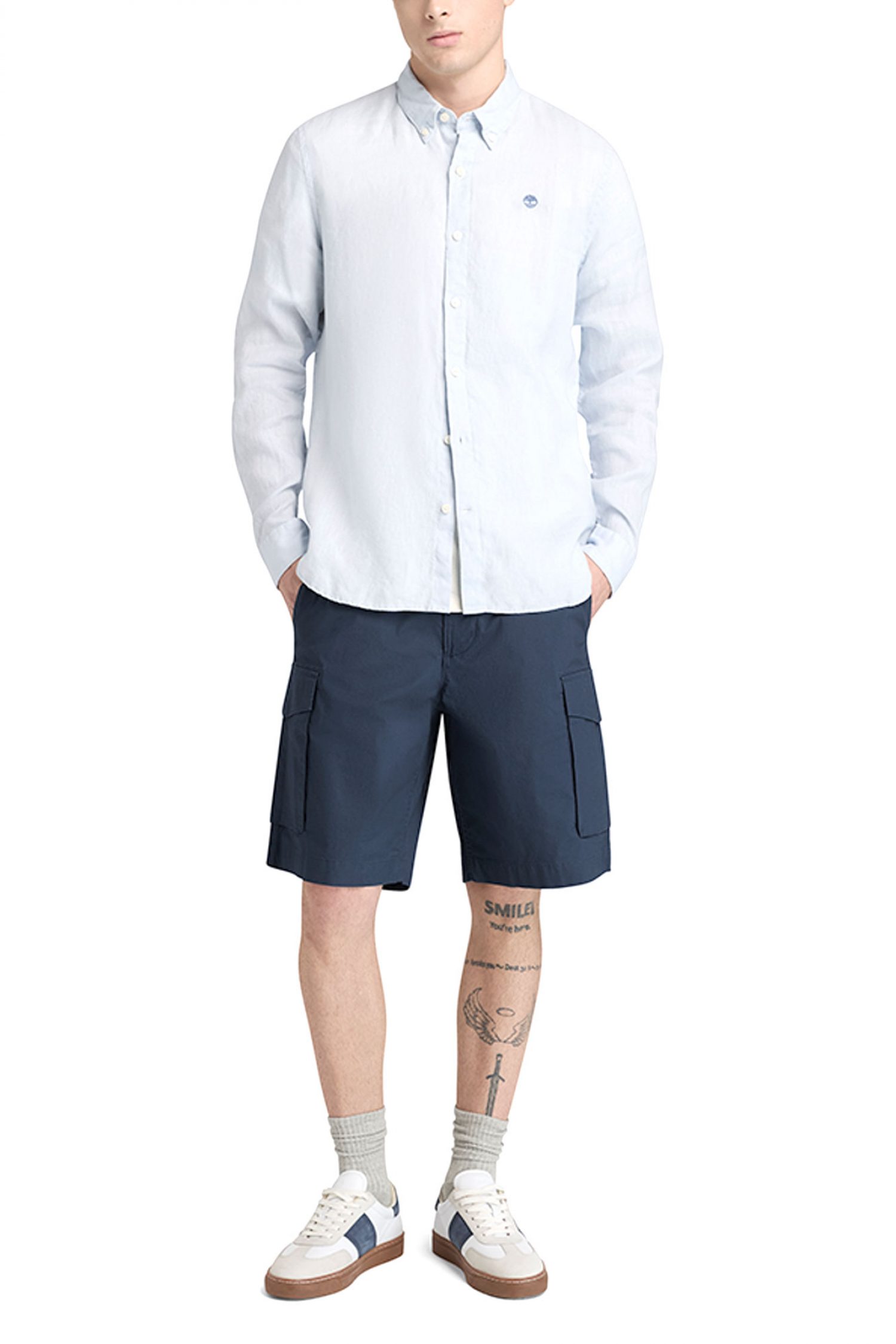 TIMBERLAND ΒΕΡΜΟΥΔΑ CARGO LOOSE FIT ΜΠΛΕ φωτογραφία