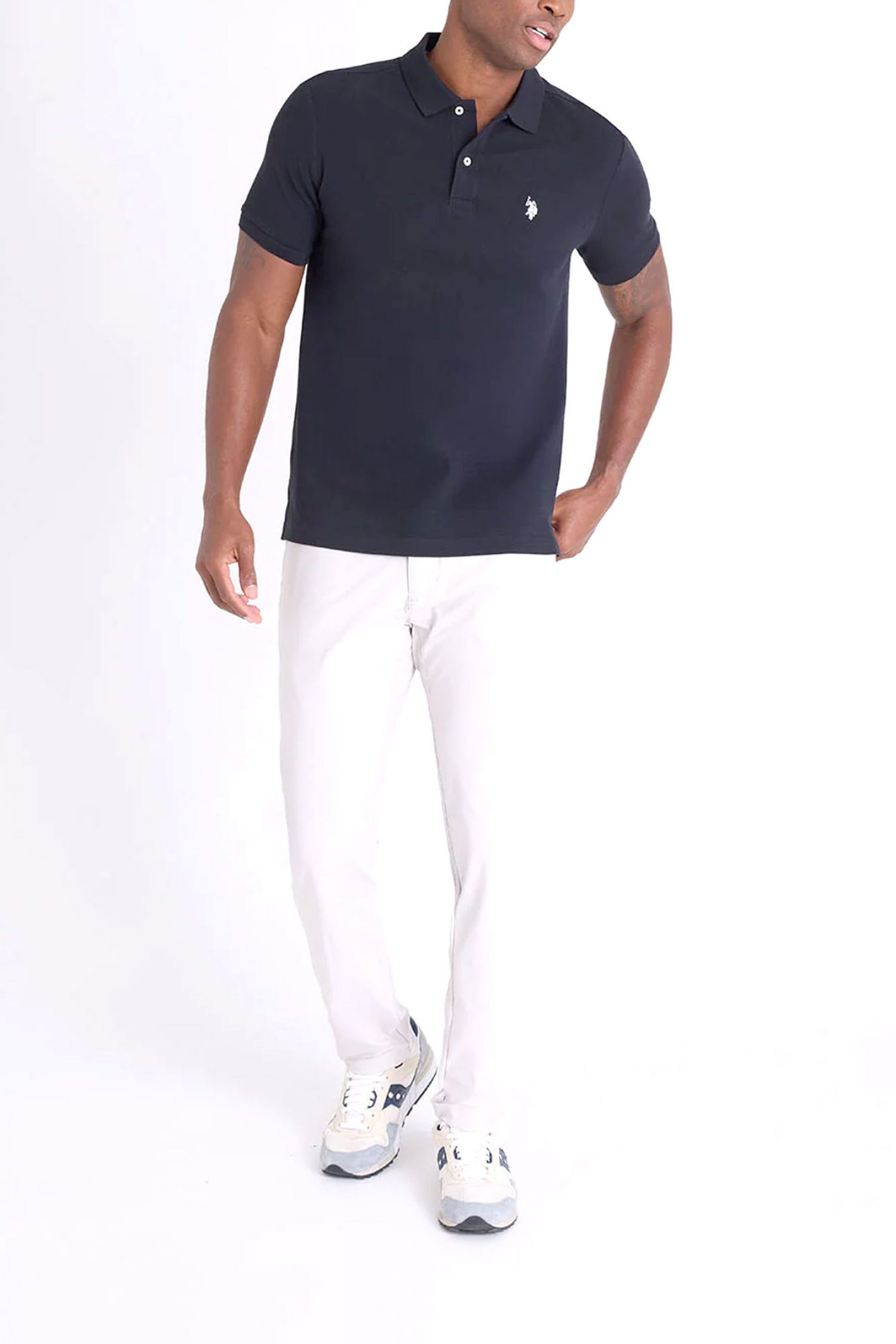 U.S.POLO ASSN POLO KING LOGO ΜΑΥΡΟ