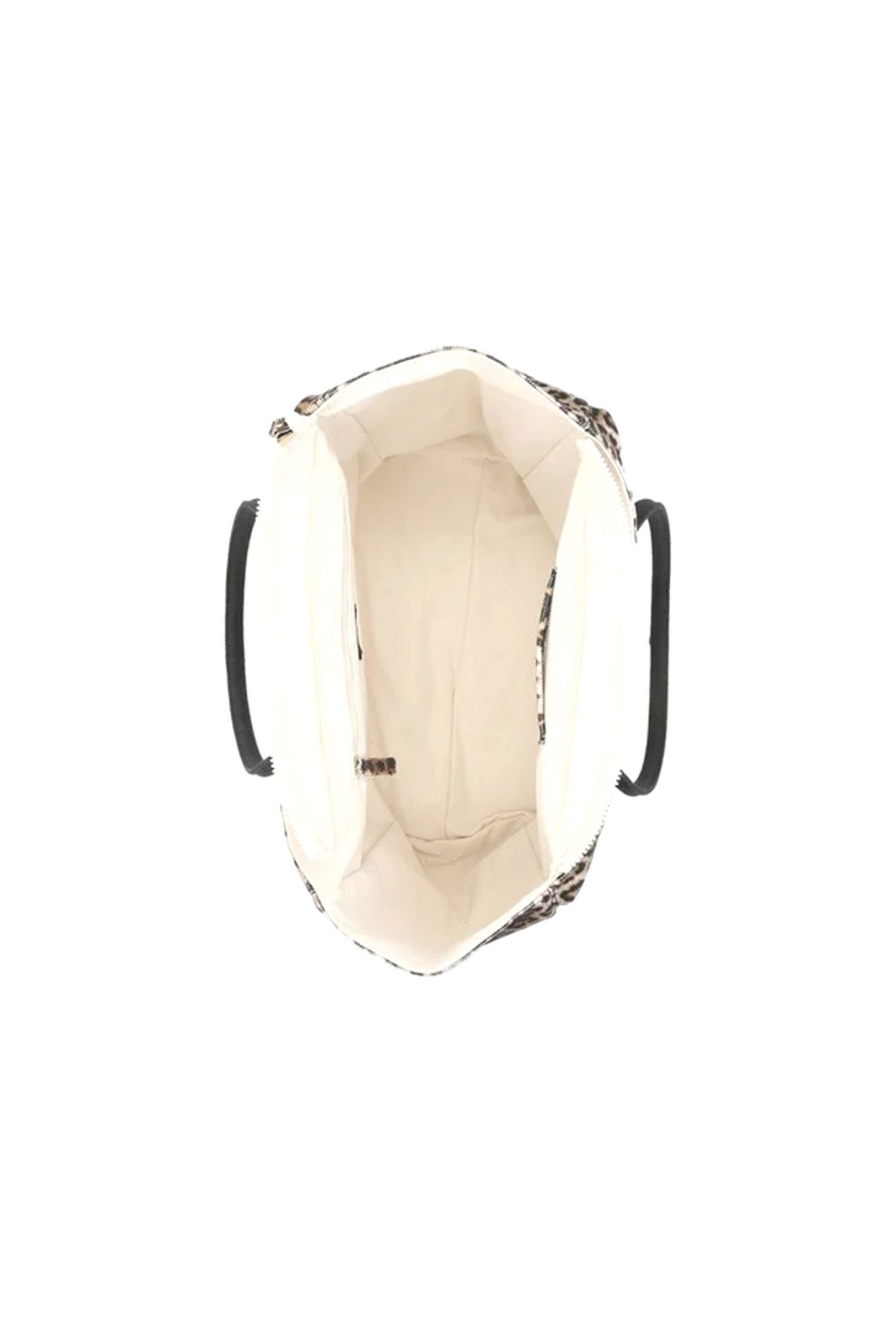 LIU-JO ΤΣΑΝΤΑ ΩΜΟΥ TOTE BEACHWEAR LEOPARD PRINT LOGO ΜΠΕΖ-ΚΑΦΕ