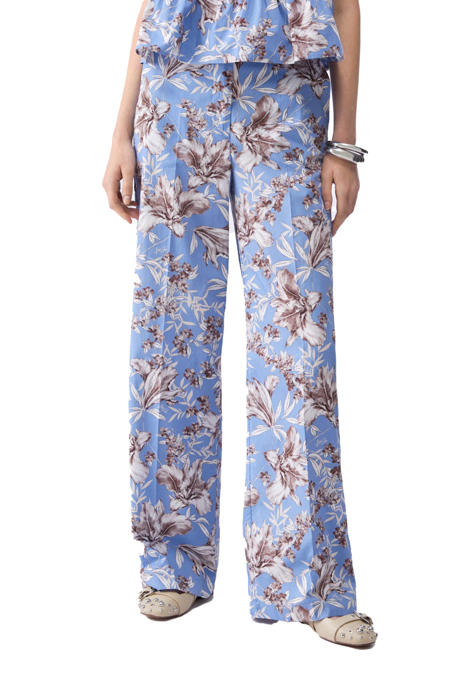 LIU-JO ΠΑΝΤΕΛΟΝΙ FLORAL ΣΙΕΛ