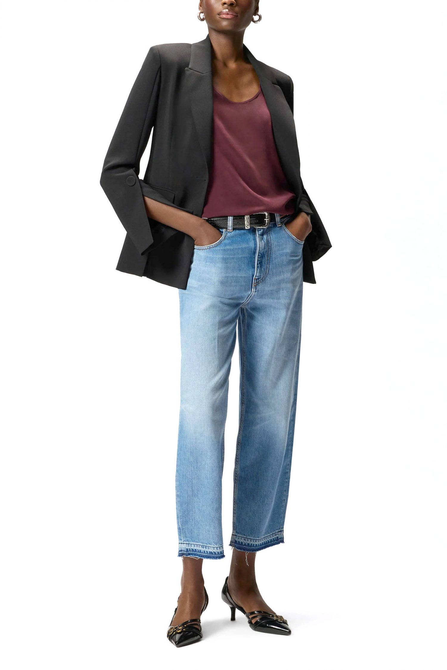 PINKO ΤΖΙΝ ESTELLE EGG ΜΠΛΕ ΑΝΟΙΧΤΟ φωτογραφία