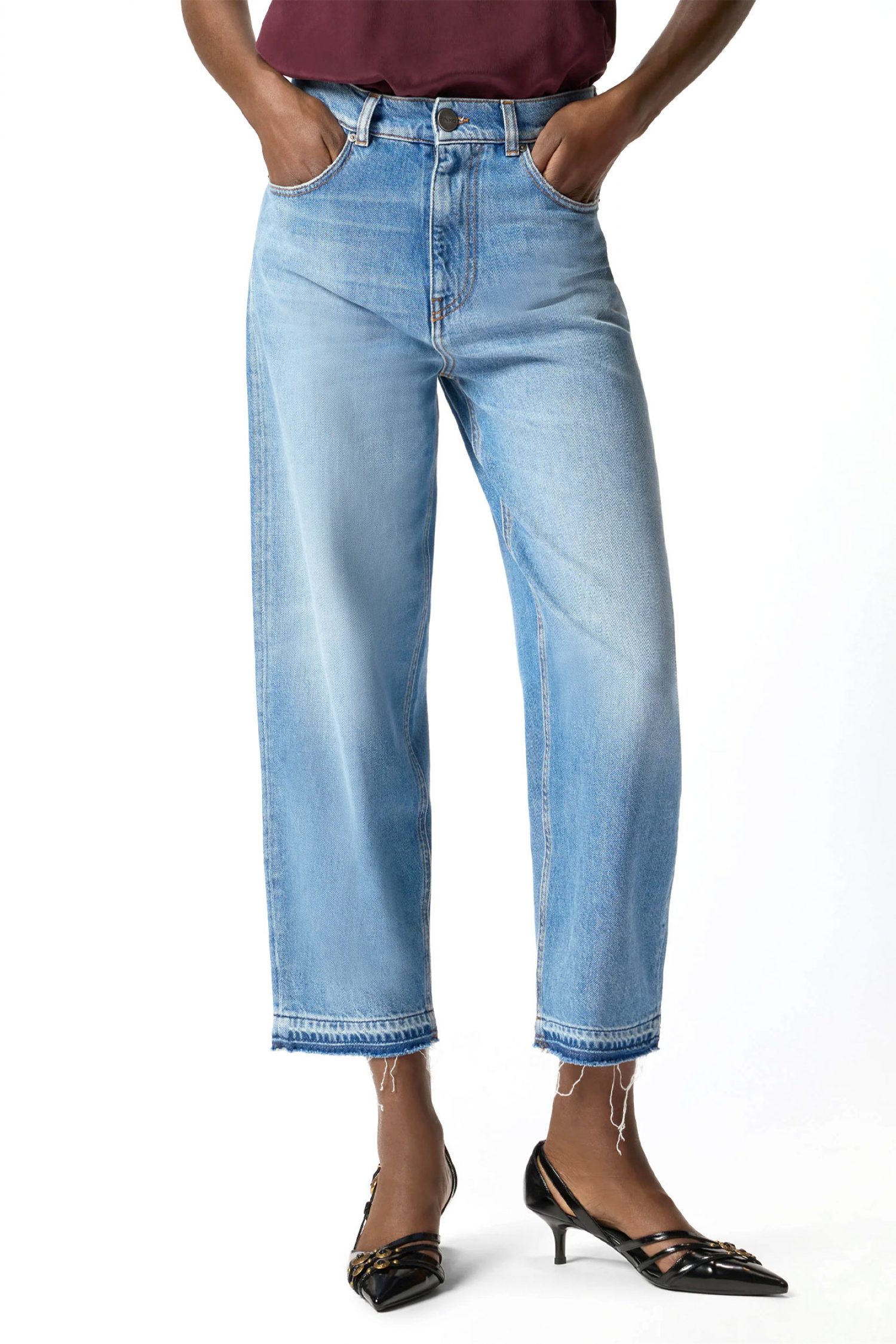 PINKO ΤΖΙΝ ESTELLE EGG ΜΠΛΕ ΑΝΟΙΧΤΟ φωτογραφία