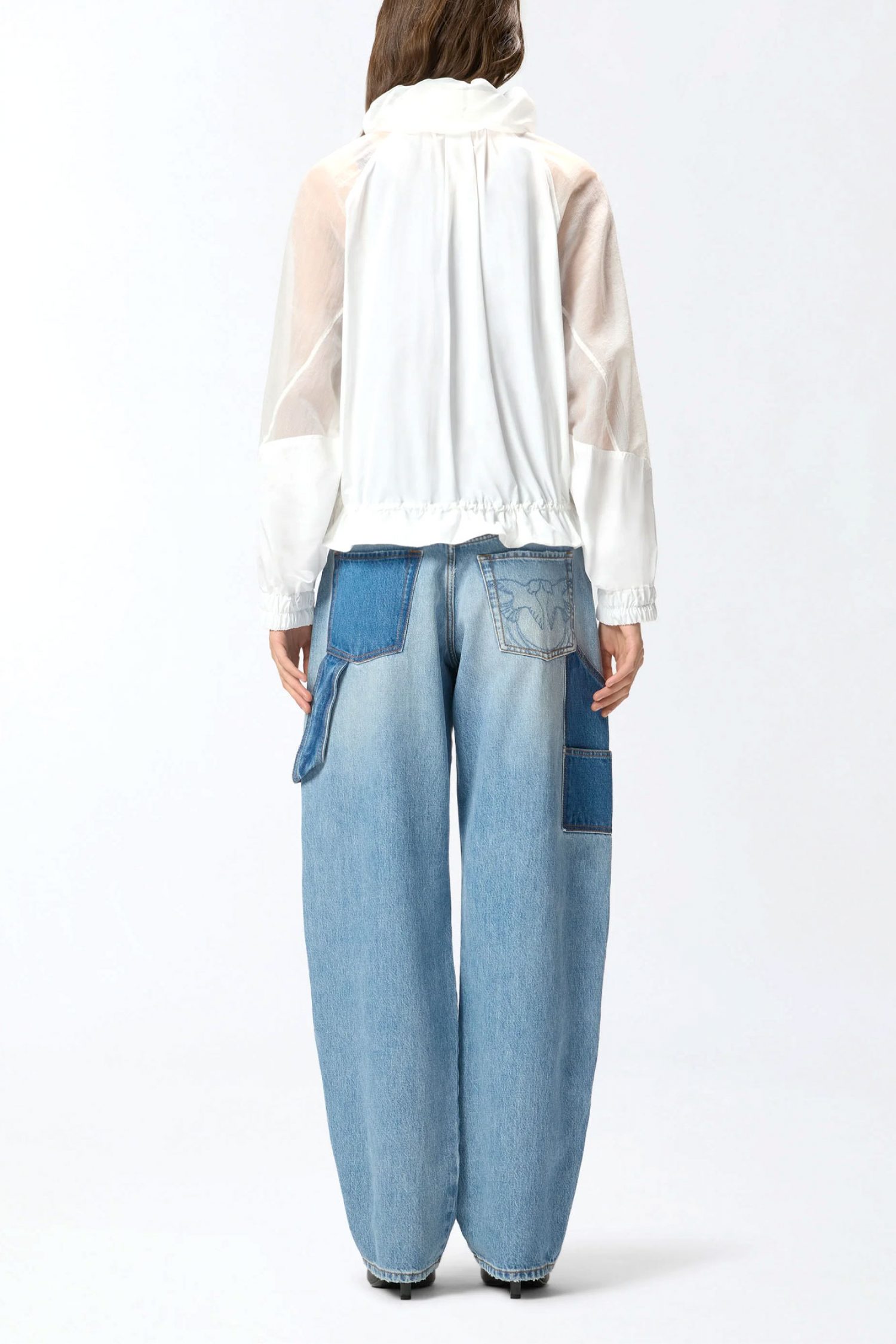 PINKO ΜΠΟΥΦΑΝ ΜΕ ΔΙΑΦΑΝΕΙΕΣ BETH BLOUSON ΛΕΥΚΟ φωτογραφία