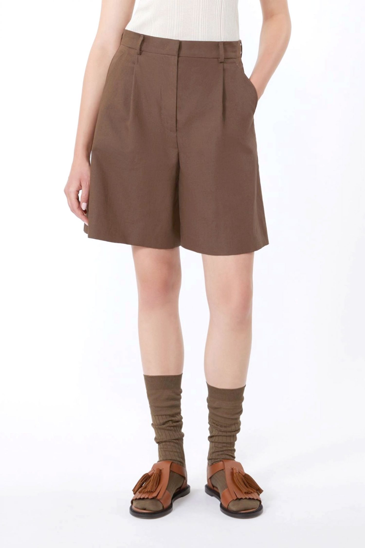 Women's Shorts Max Mara Weekend Brown