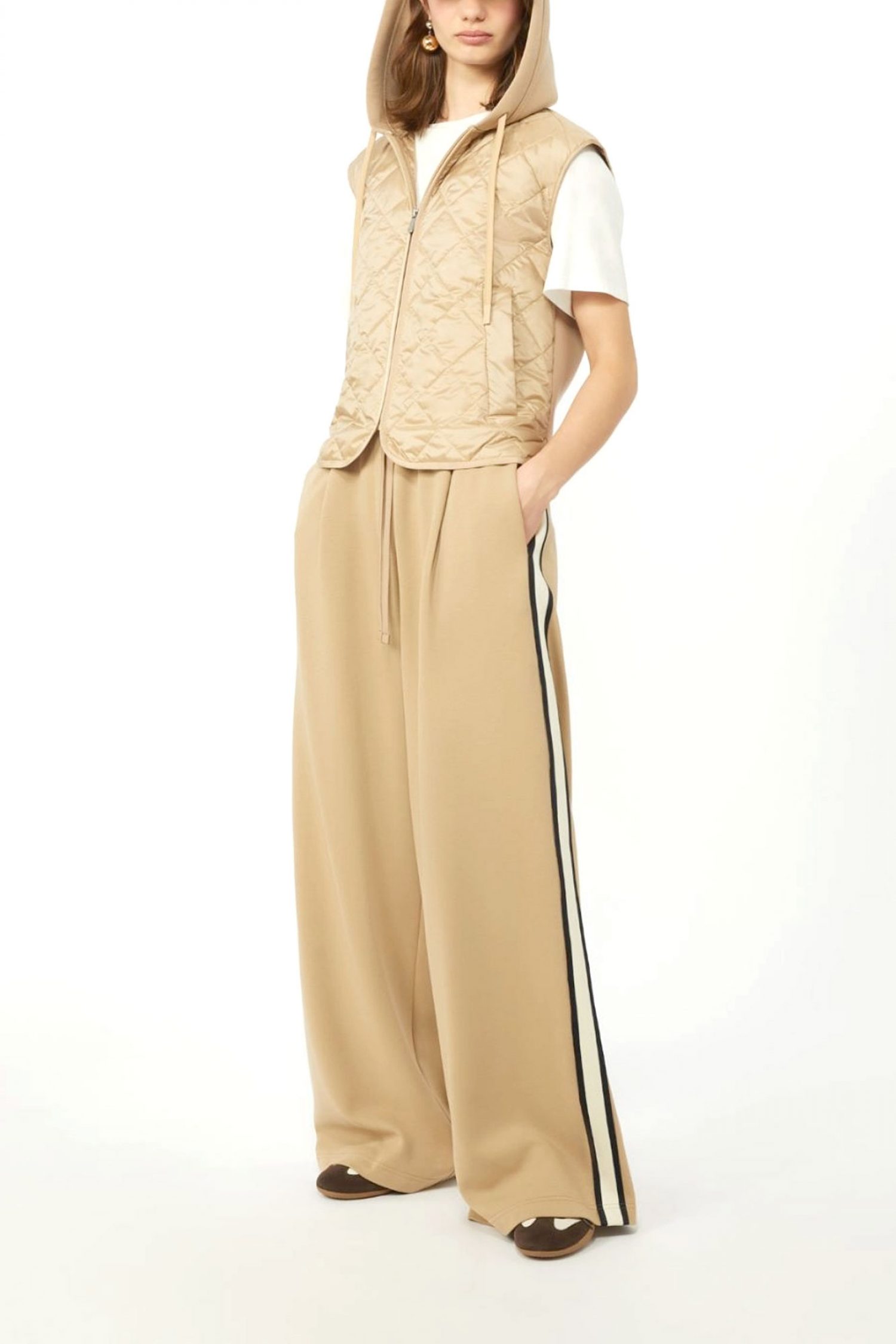 MAX MARA WEEKEND ΑΜΑΝΙΚΟ WKDDANDY FULLZIP HOODIE ΚΑΠΙΤΟΝΕ ΤΣΕΠΕΣ ΜΠΕΖ φωτογραφία