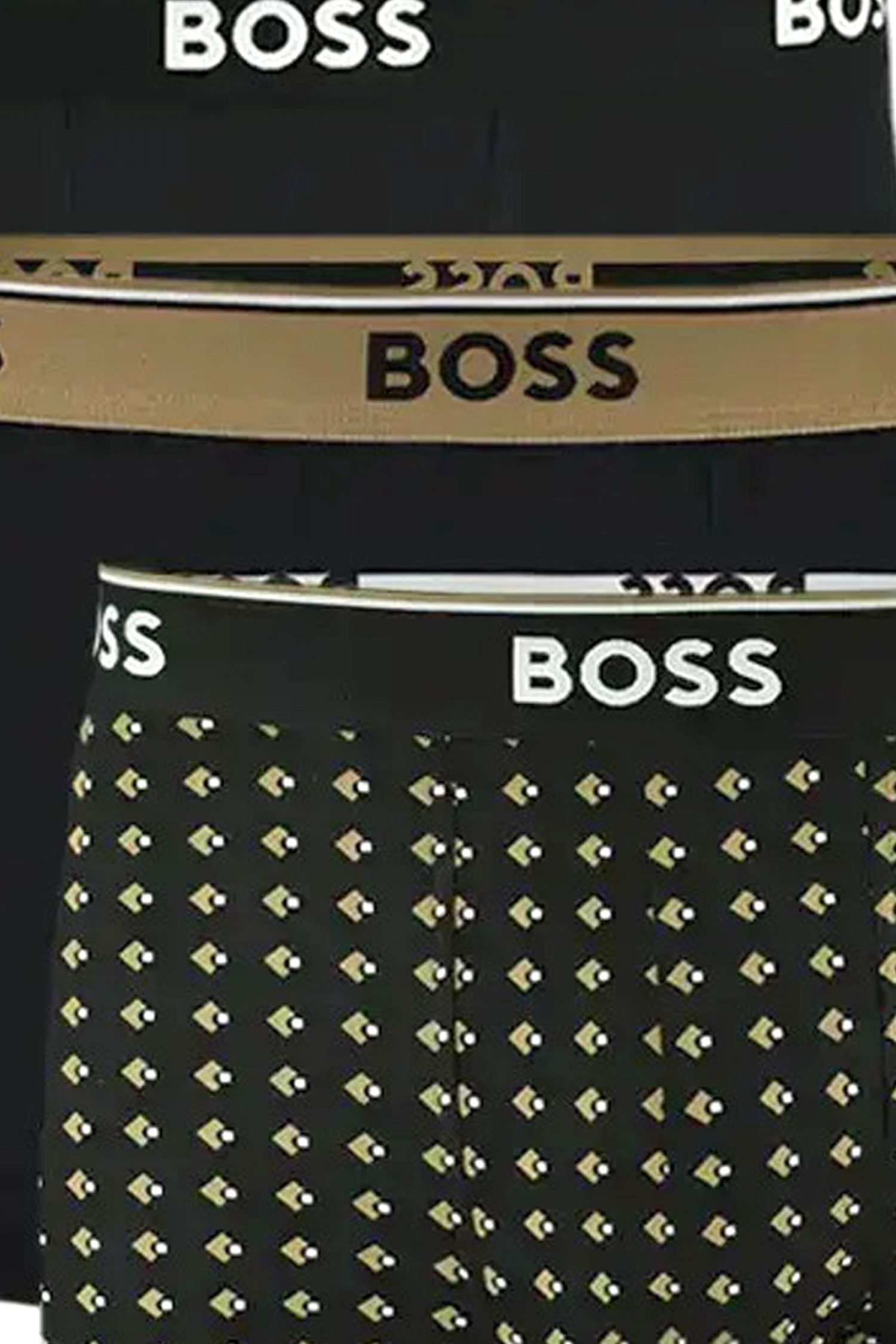 BOSS ΕΣΩΡΟΥΧΑ TRUNK 3P POWER DESIG STRETCH ΜΑΥΡO-ΜΠΕΖ φωτογραφία