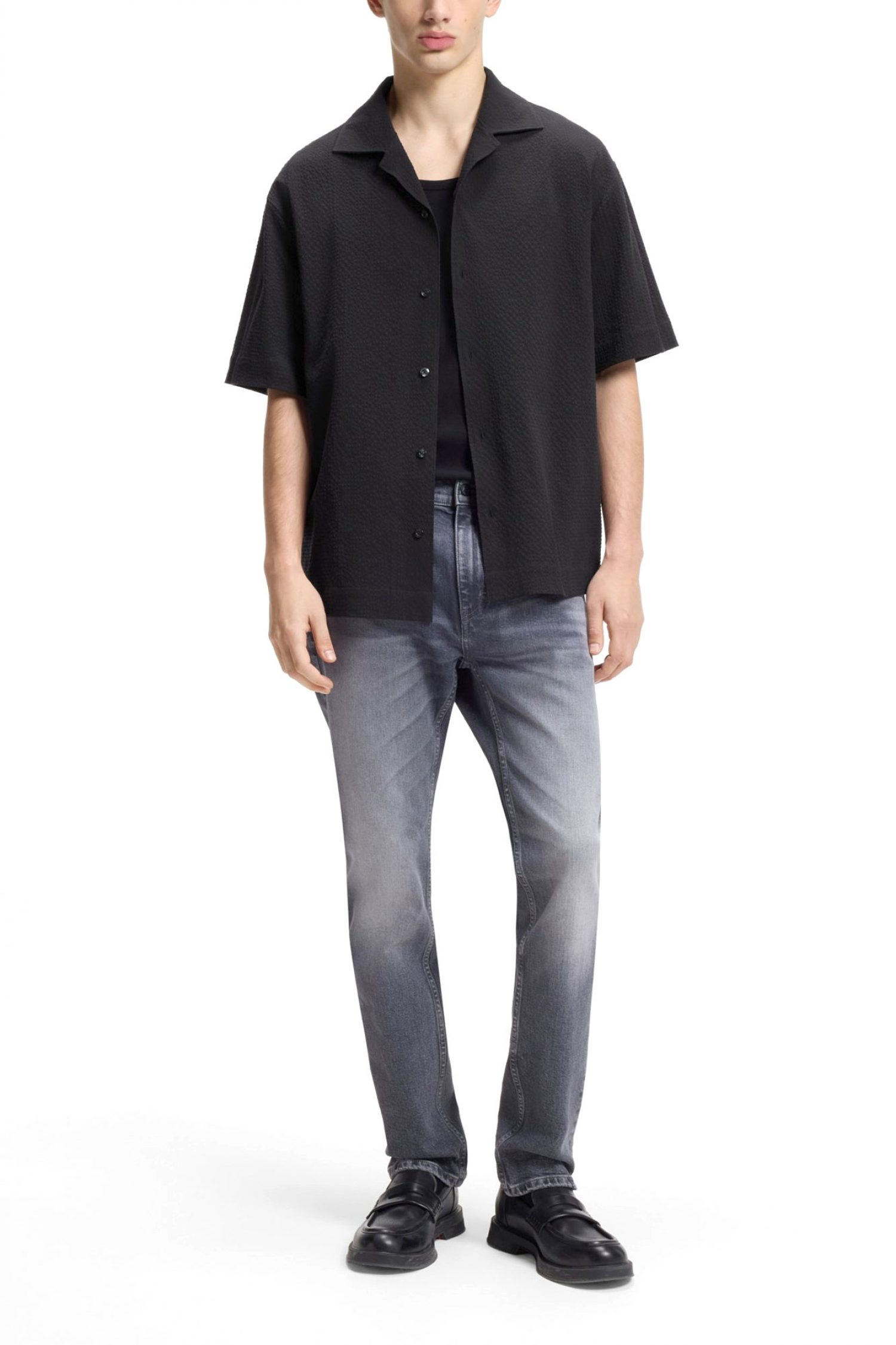 HUGO ΠΟΥΚΑΜΙΣΟ ESPINO ΠΙΚΕ ΜΑΥΡΟ φωτογραφία