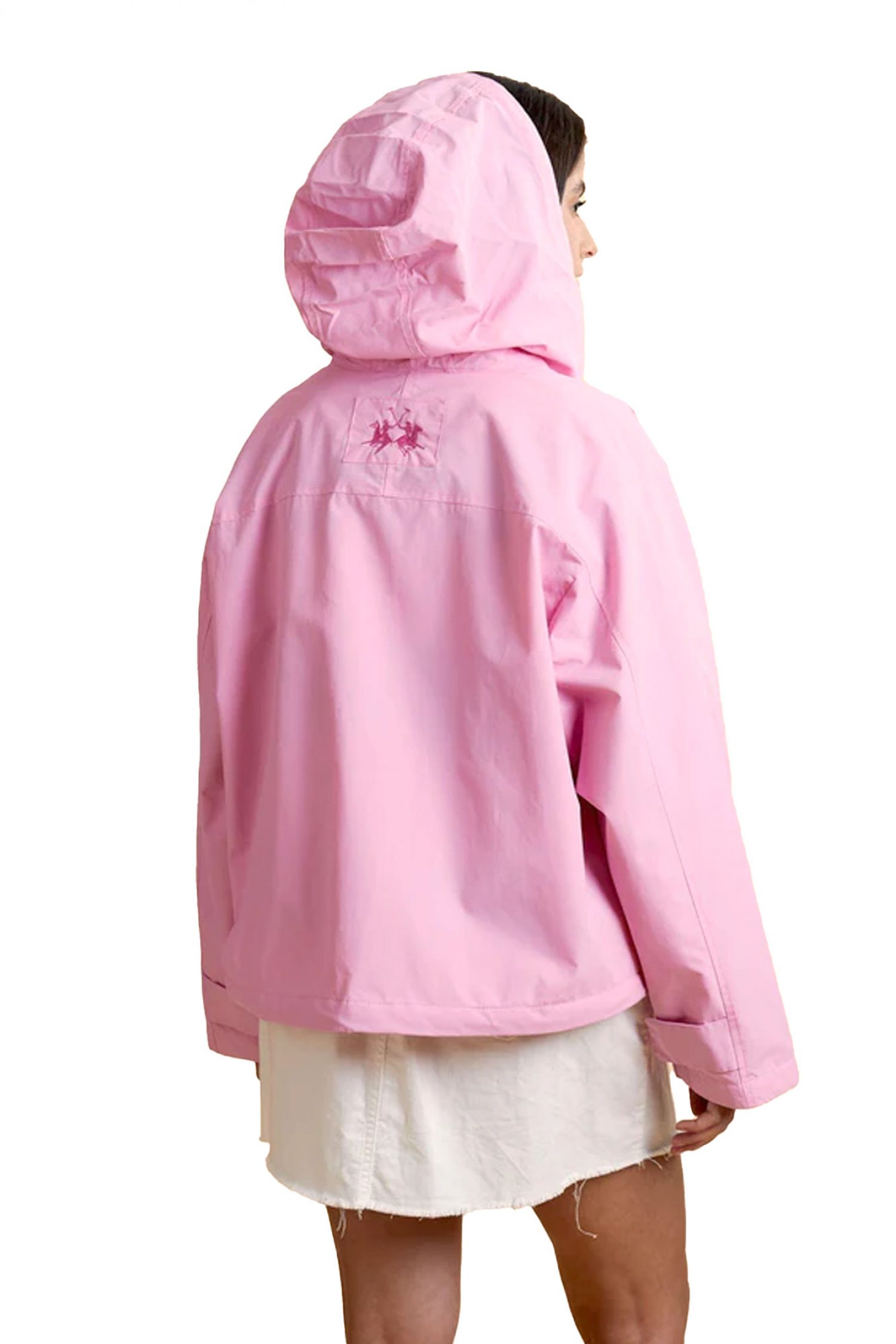 LA MARTINA ΜΠΟΥΦΑΝ ΠΑΡΚΑ CROPPED ΑΝΤΙΑΝΕΜΙΚΟ BOXY FIT ΚΟΥΚΟΥΛΑ ΡΟΖ φωτογραφία