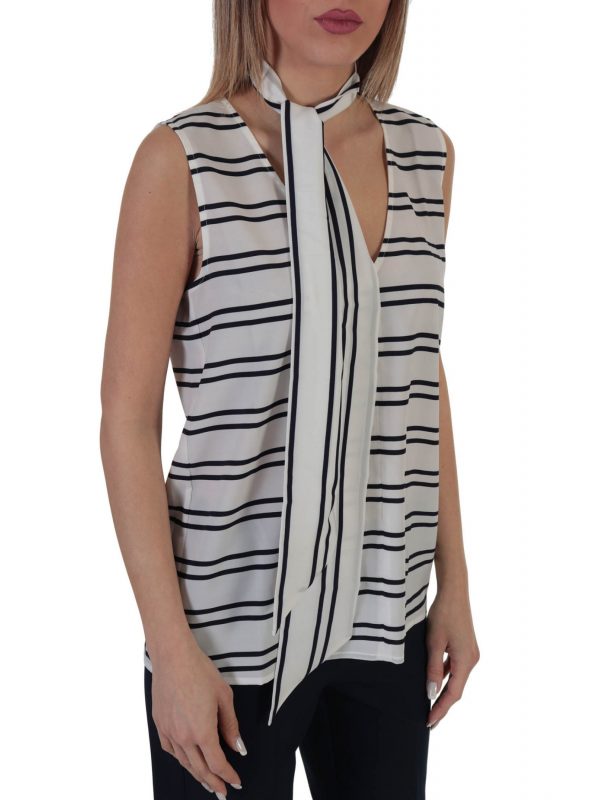 MARELLA EMME TOP VIVY ΡΙΓΕ V NECK ΓΡΑΒΑΤΑ ΙΒΟΥΑΡ - Image 2