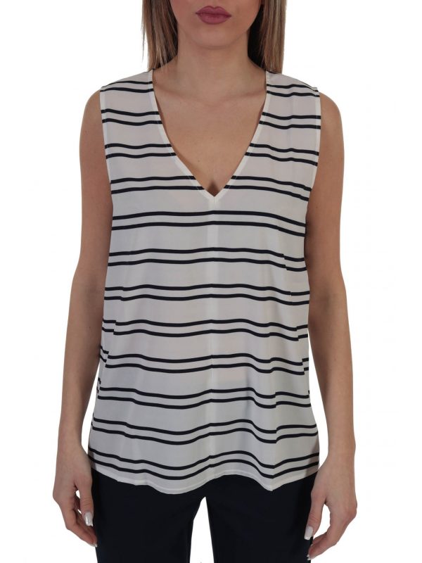 MARELLA EMME TOP VIVY ΡΙΓΕ V NECK ΓΡΑΒΑΤΑ ΙΒΟΥΑΡ - Image 5